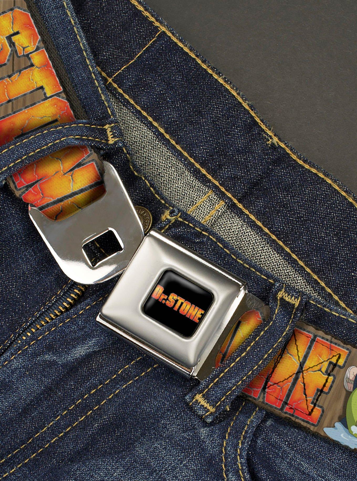 Dr Stone Title Logo & Suika Crying Pose Youth Seatbelt Buckle Belt, , hi-res