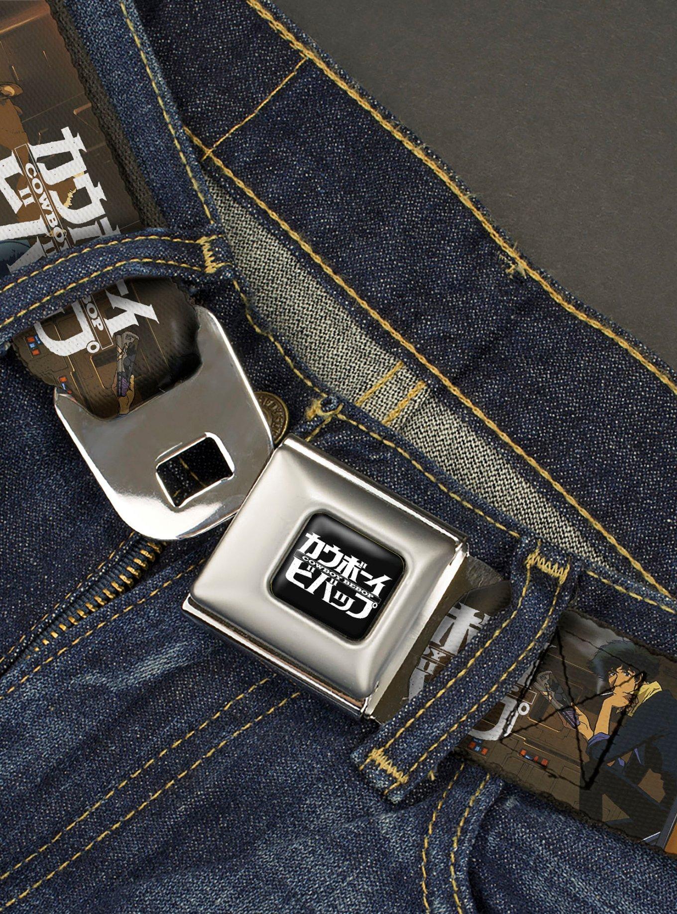 Cowboy Bebop Jet Black & Crew Bonsai Tree Youth Seatbelt Buckle Belt, , hi-res