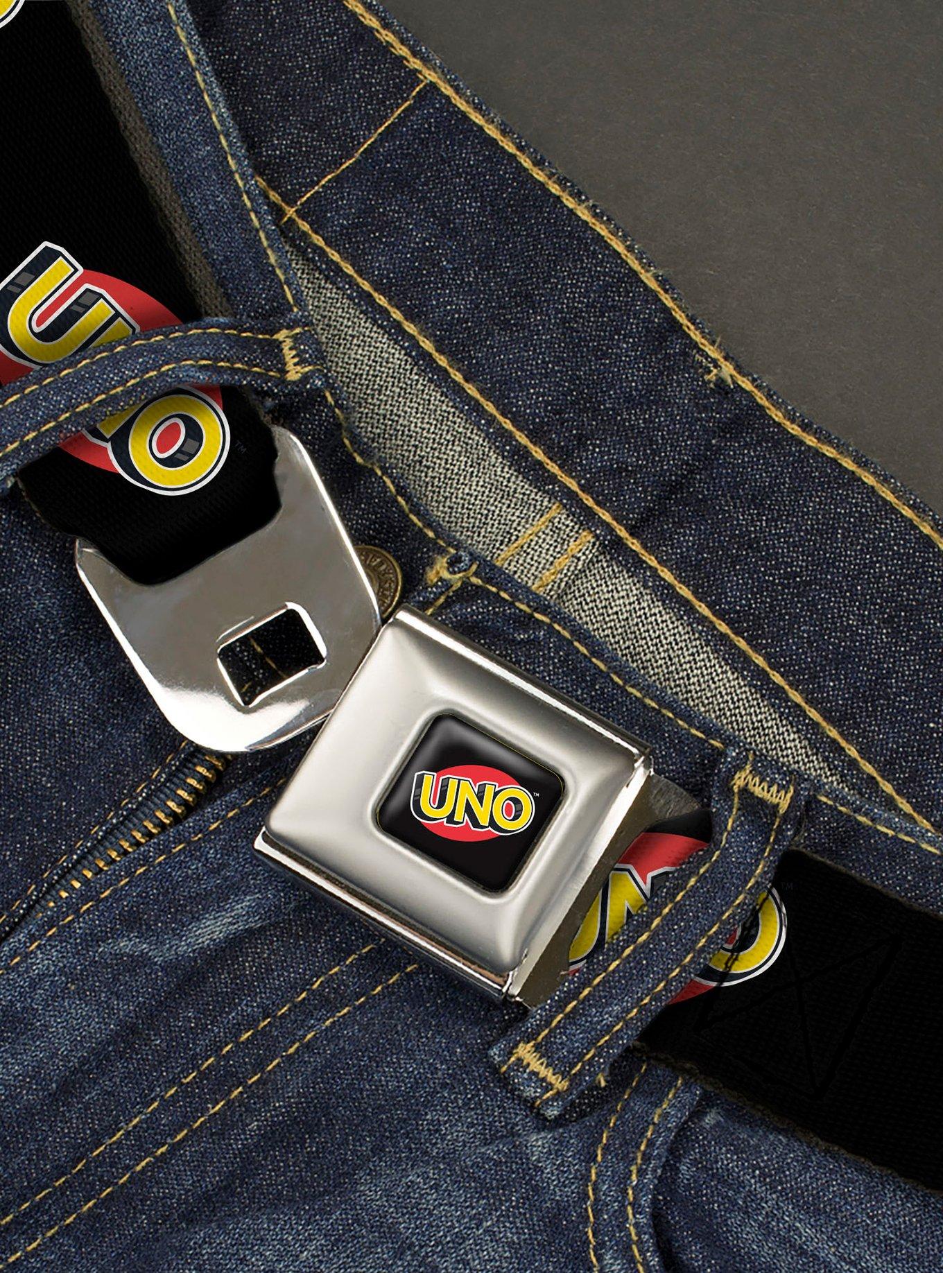 UNO Game Logo Youth Seatbelt Buckle Belt, , alternate