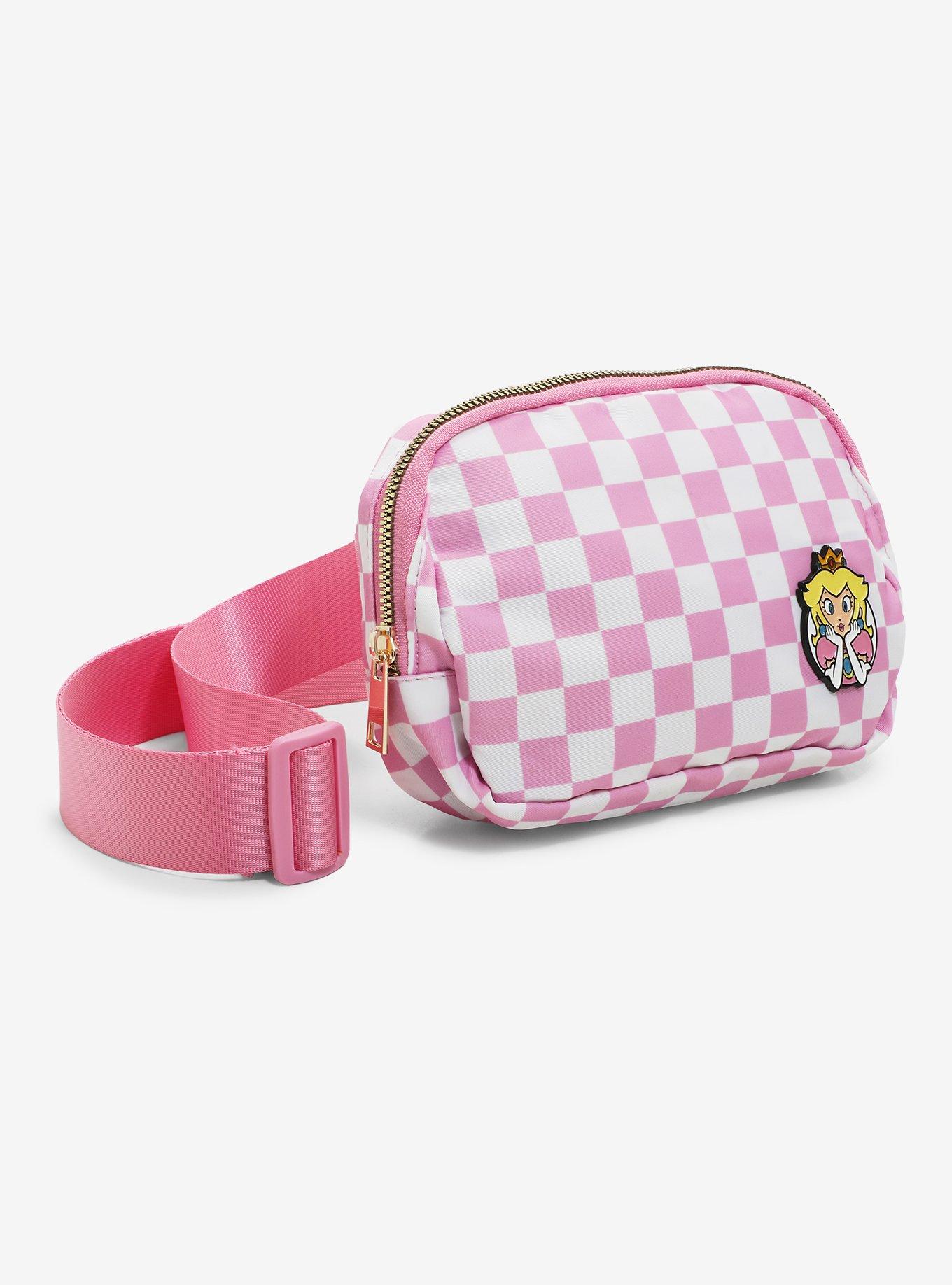 Super Mario Bros. Princess Peach Checkered Fanny Pack, , alternate