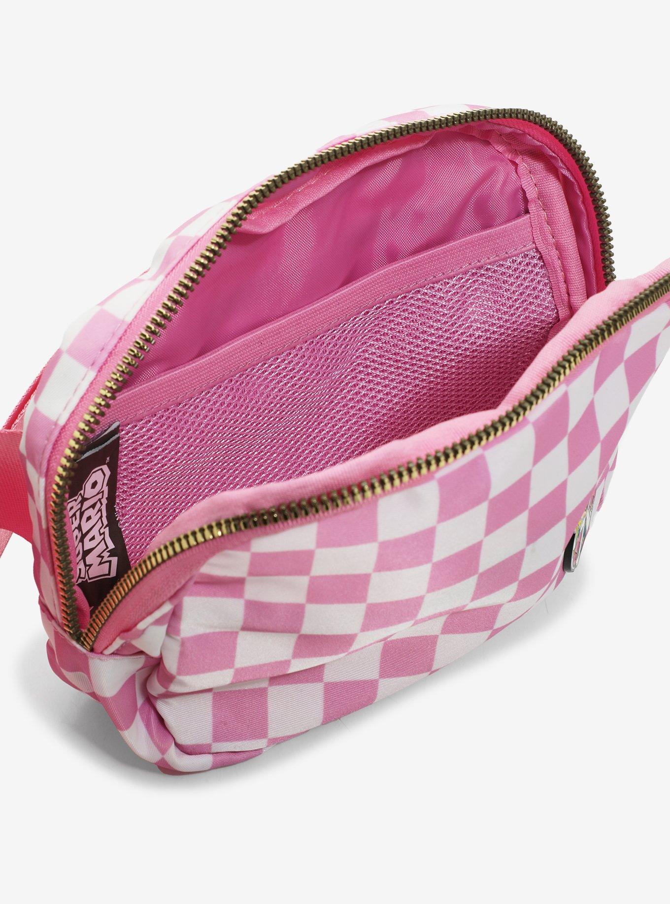 Super Mario Bros. Princess Peach Checkered Fanny Pack, , alternate