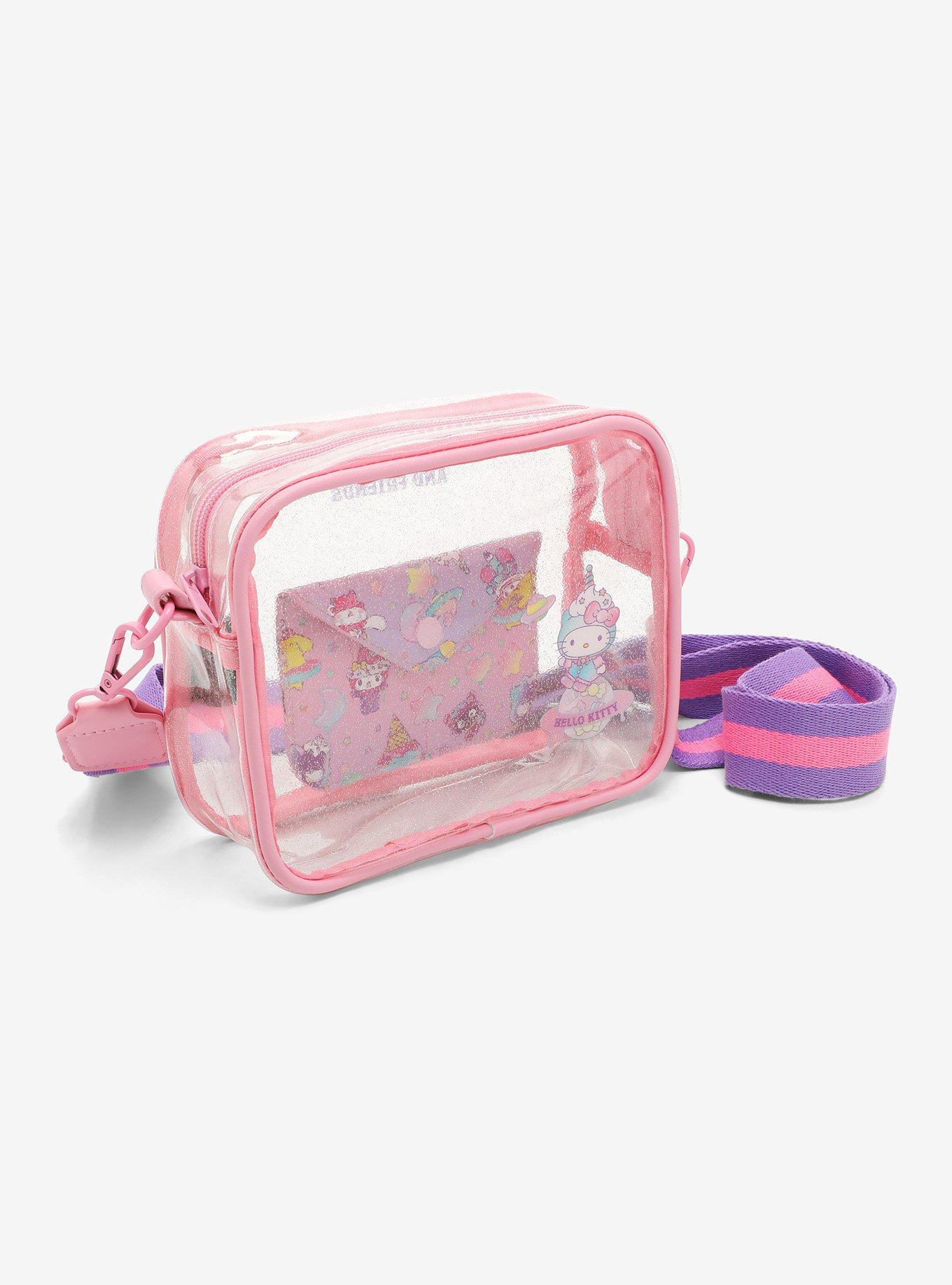 Hello Kitty And Friends Pastel Space Transparent Crossbody Bag With Pouch, , hi-res