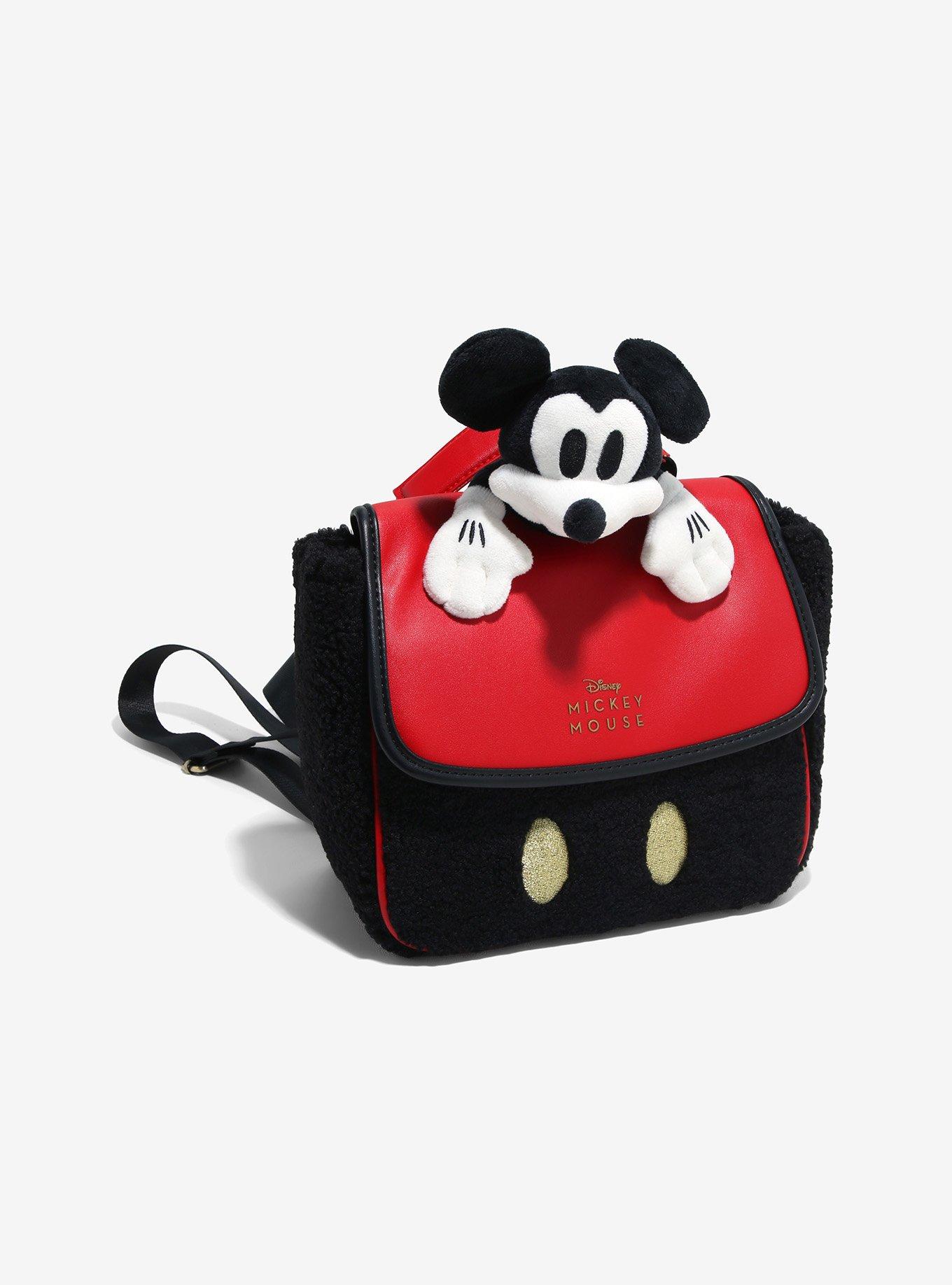 Disney Mickey Mouse Plush Sherpa Convertible Mini Backpack, , hi-res