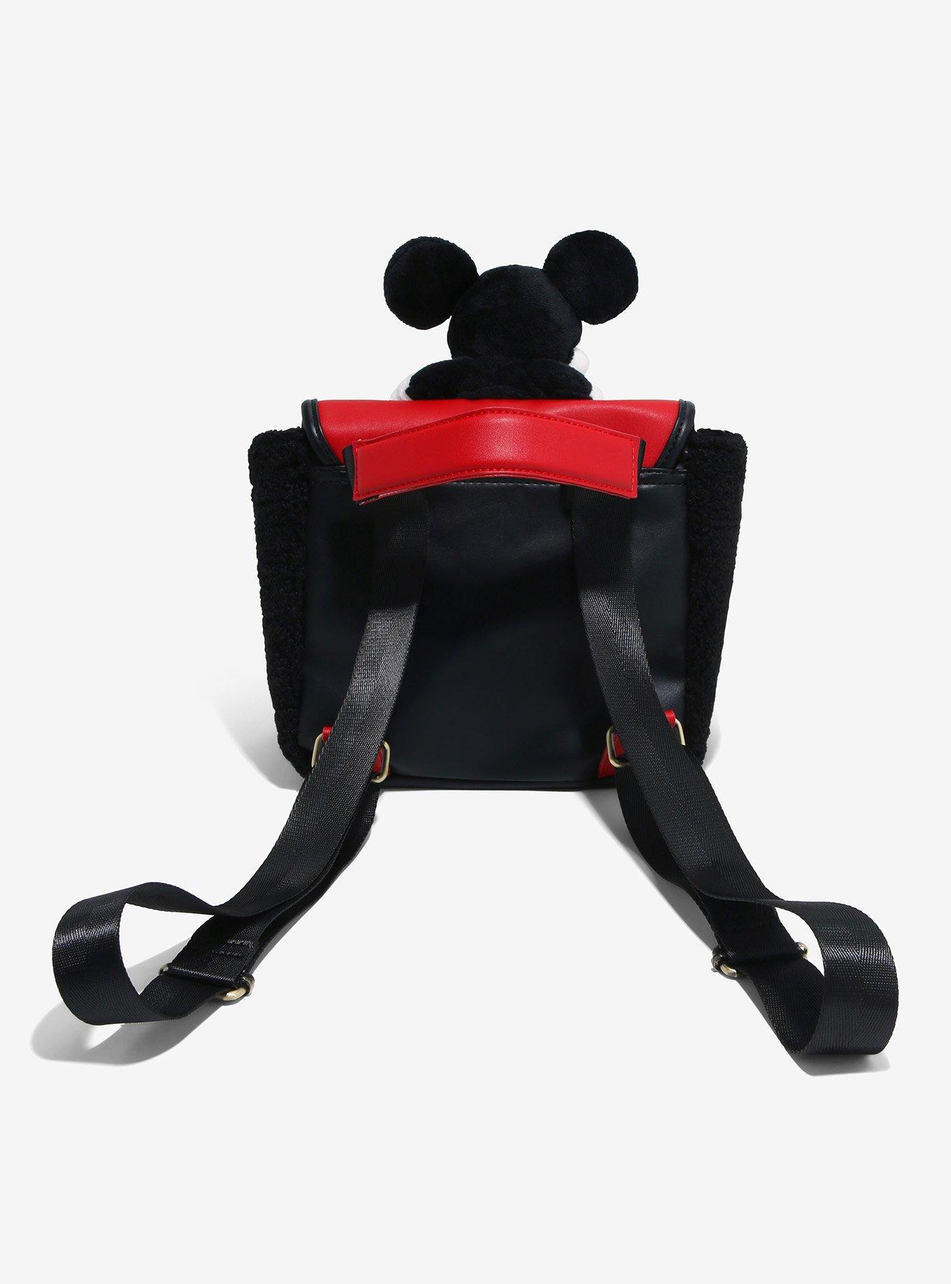 Disney Mickey Mouse Plush Sherpa Convertible Mini Backpack, , alternate