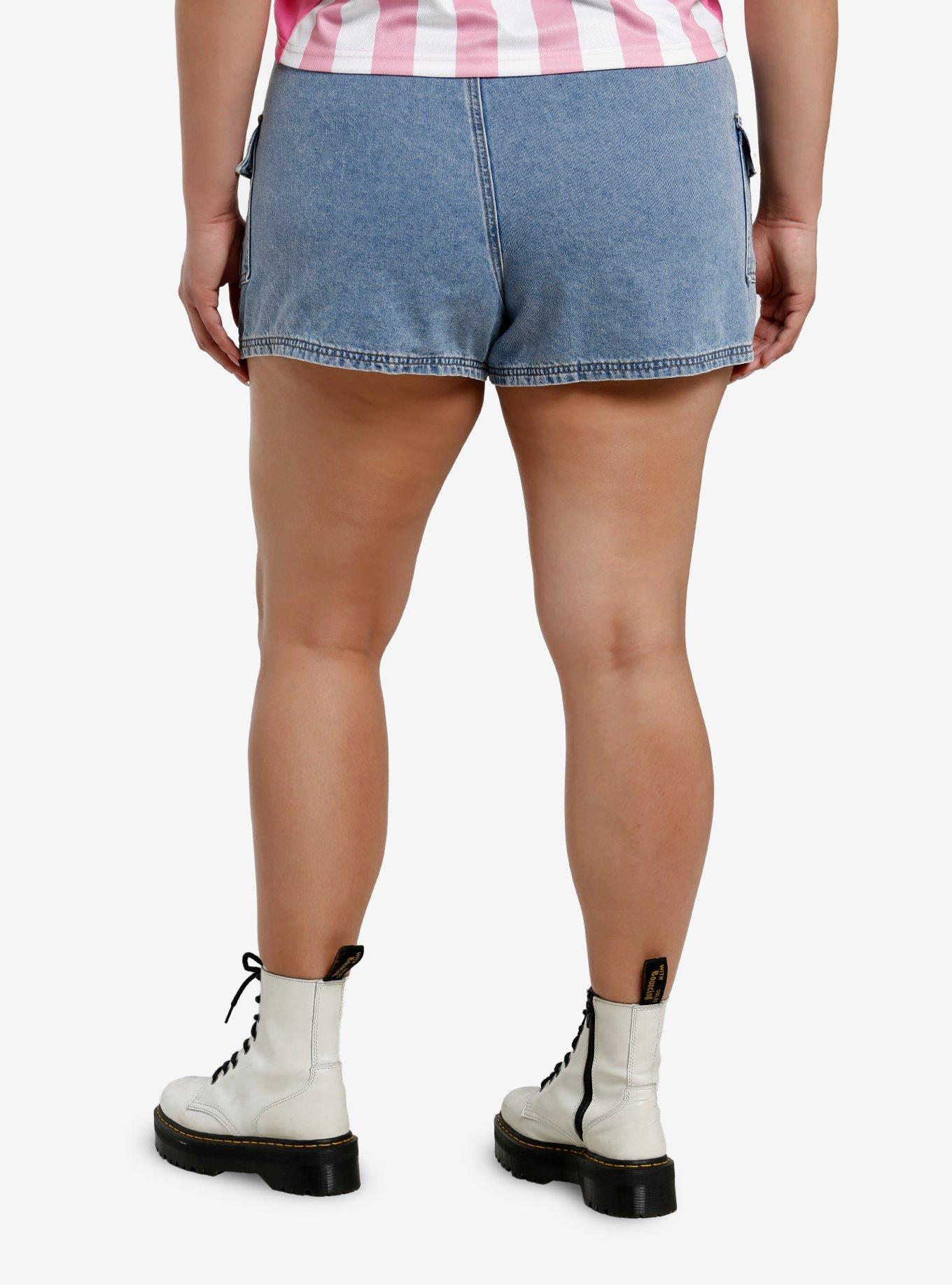 Dora The Explorer Denim Cargo Shorts Plus Size, , hi-res