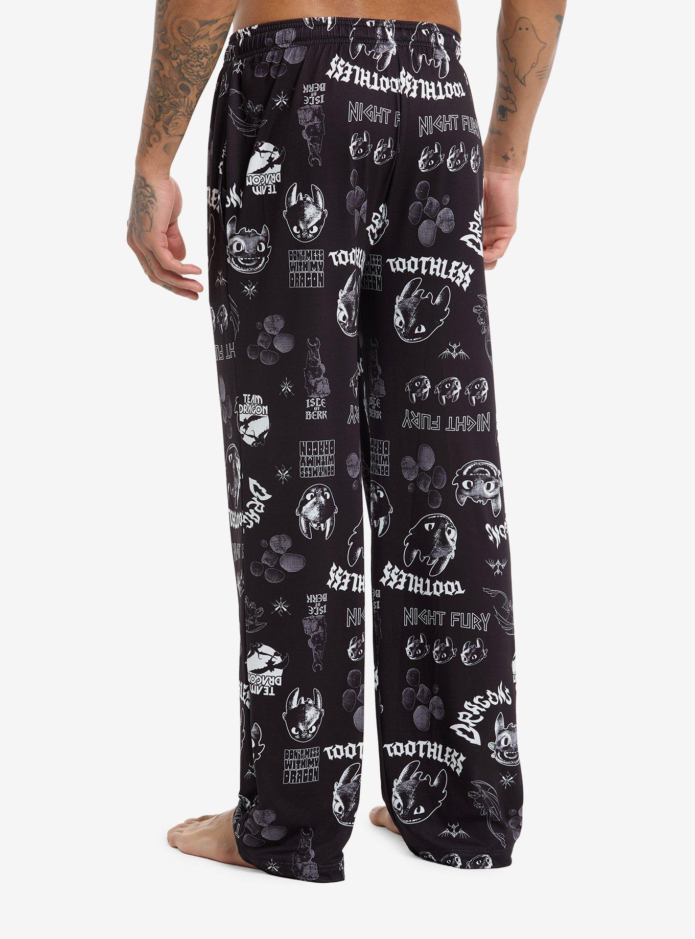 How To Train Your Dragon Toothless Collage Pajama Pants, MULTI, alternate