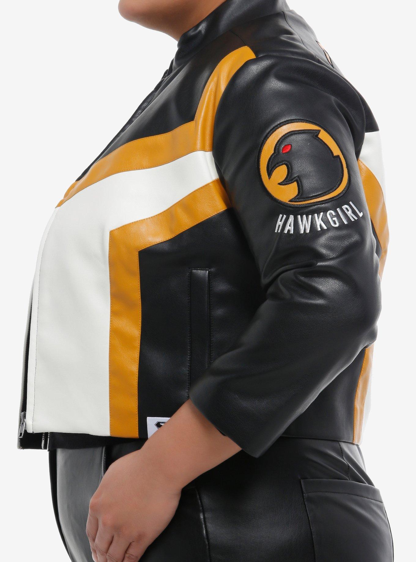 DC Comics Superman Hawkgirl Color-Block Girls Crop Jacket Plus Size, , alternate