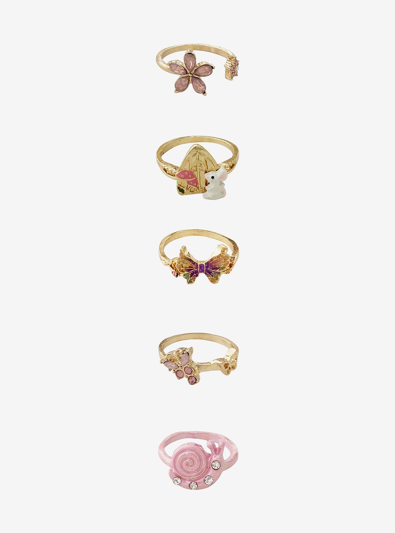 Thorn & Fable Ethereal Cottagecore Ring Set, , hi-res