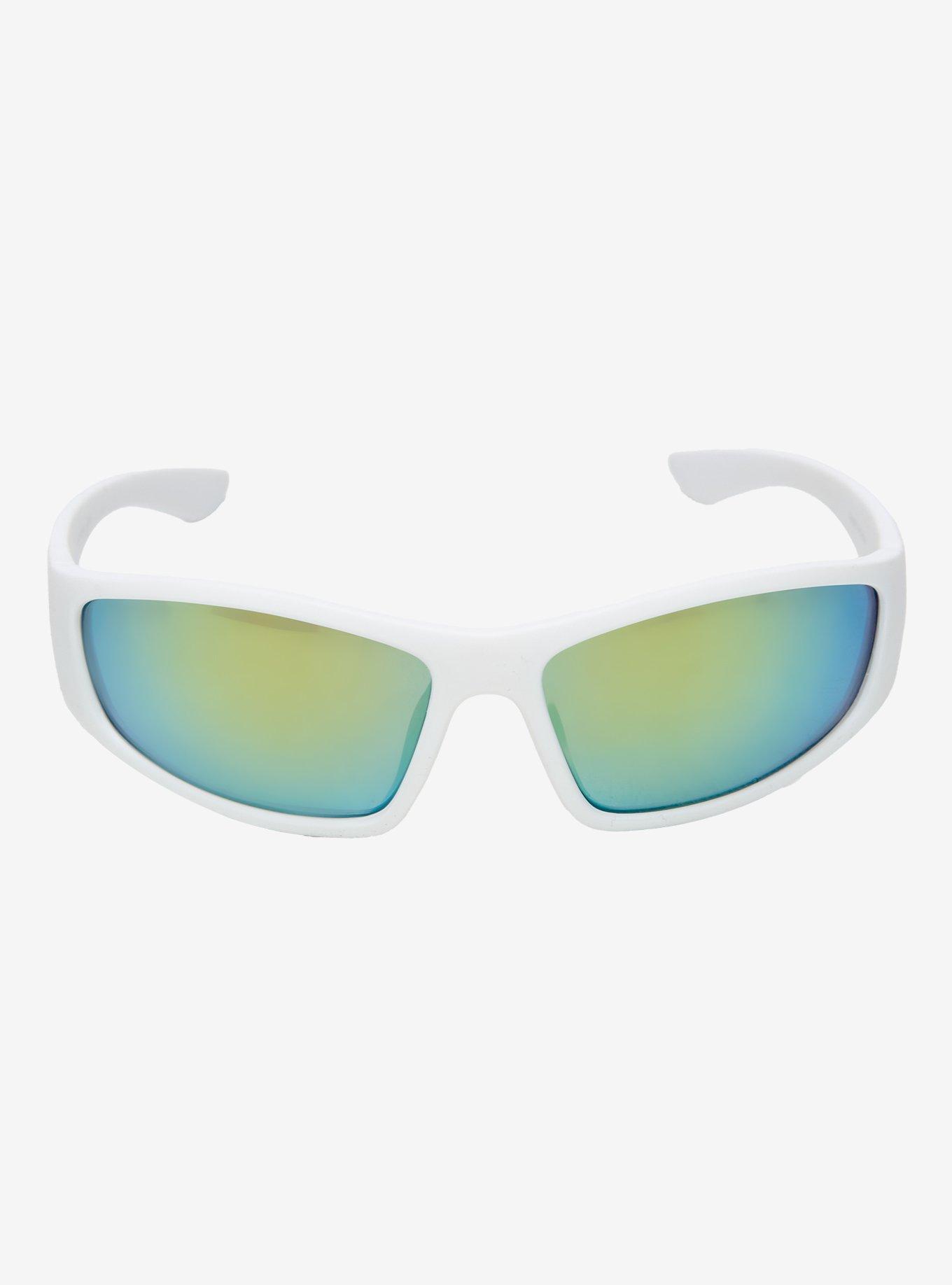 White Y2K Sunglasses, , alternate