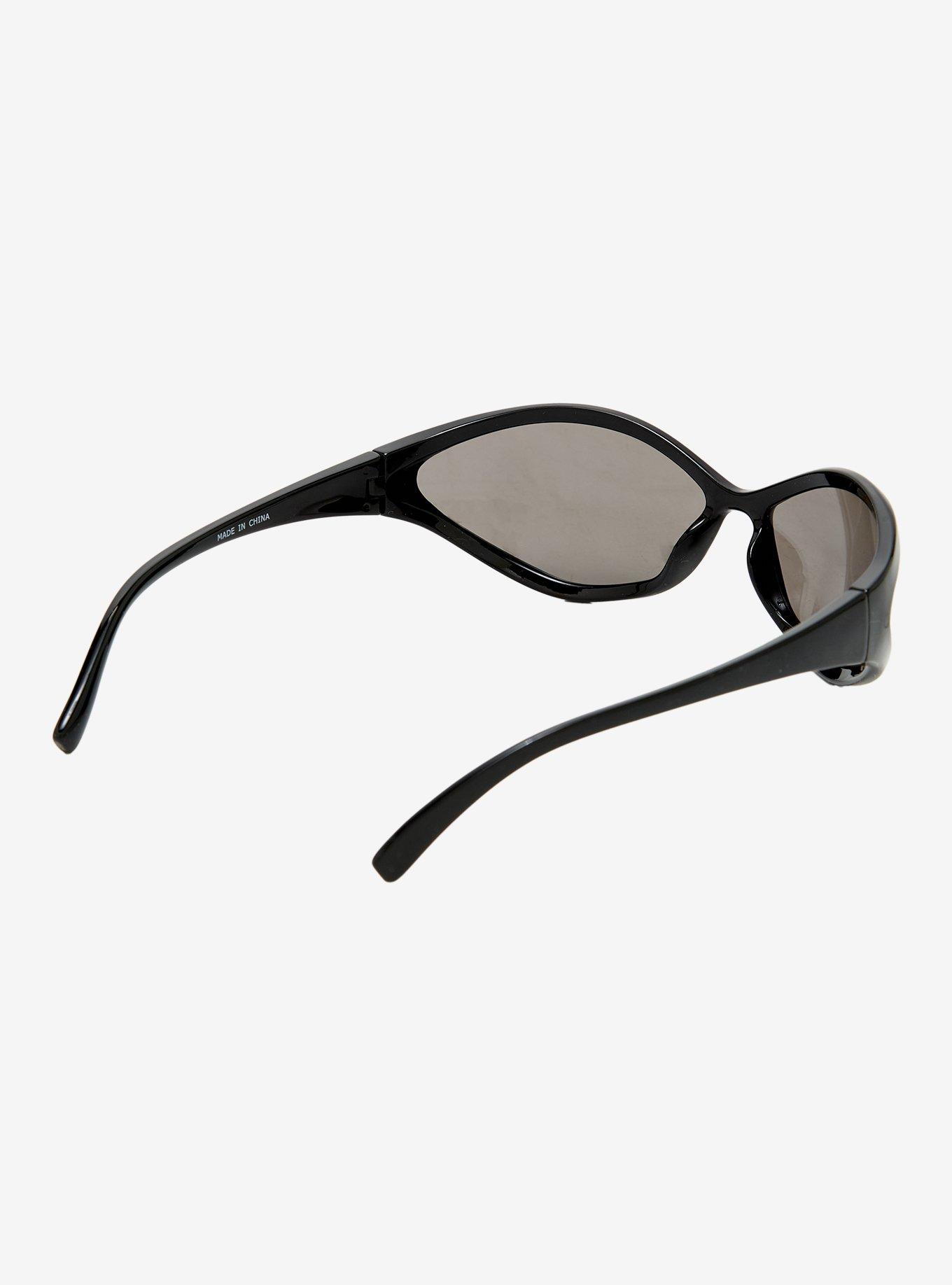 Black Y2K Sunglasses, , hi-res
