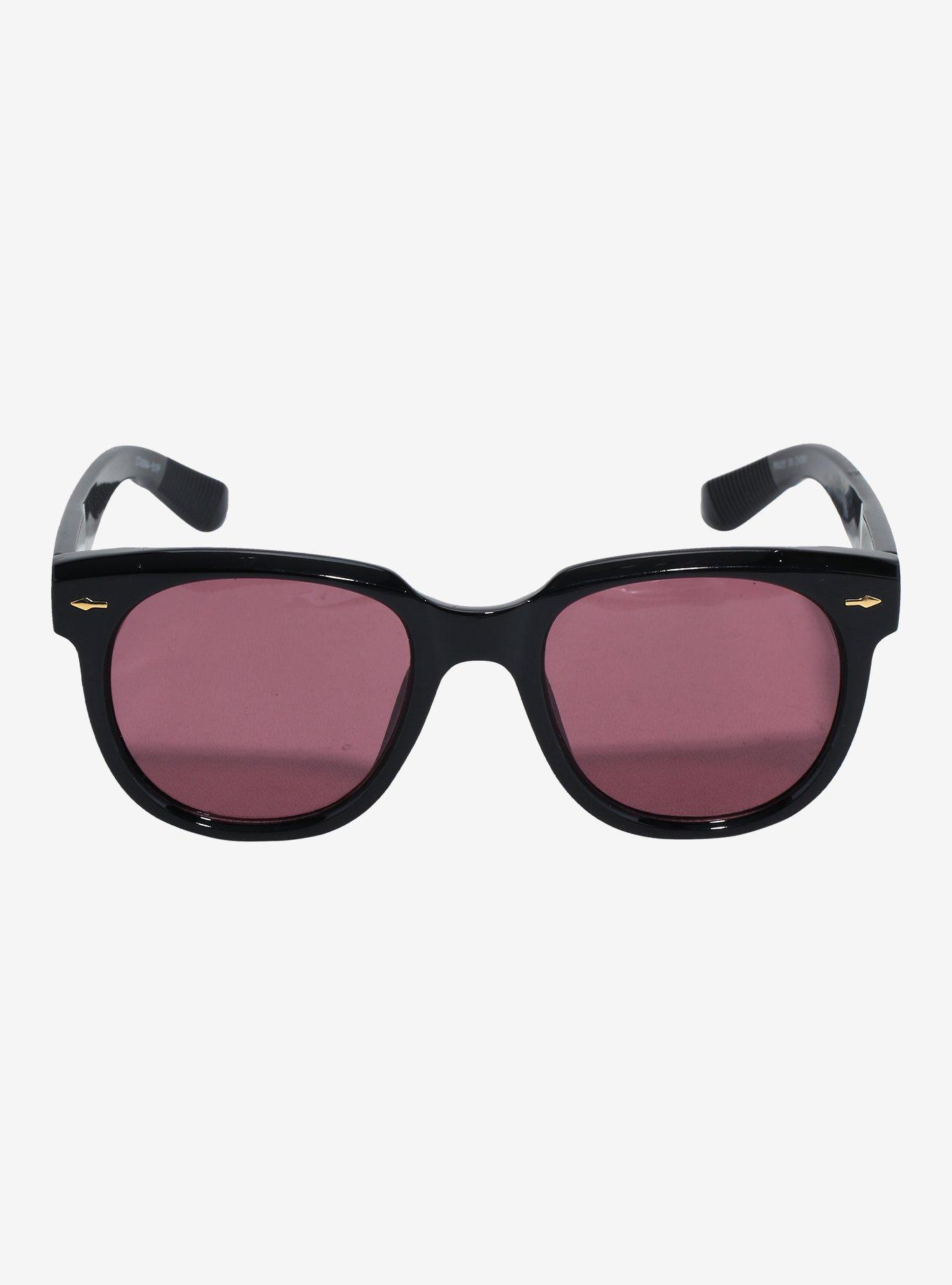 Red Lens Square Sunglasses, , alternate