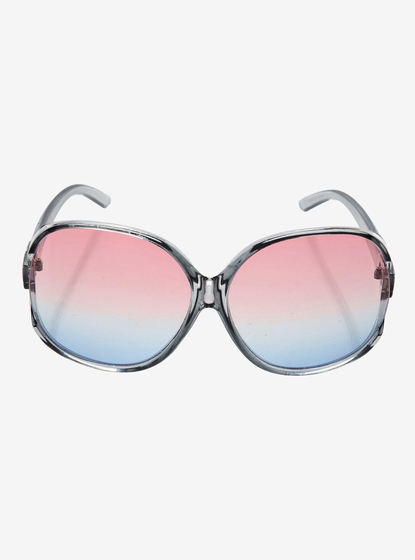 Blue & Pink Gradient Lens Sunglasses, , alternate