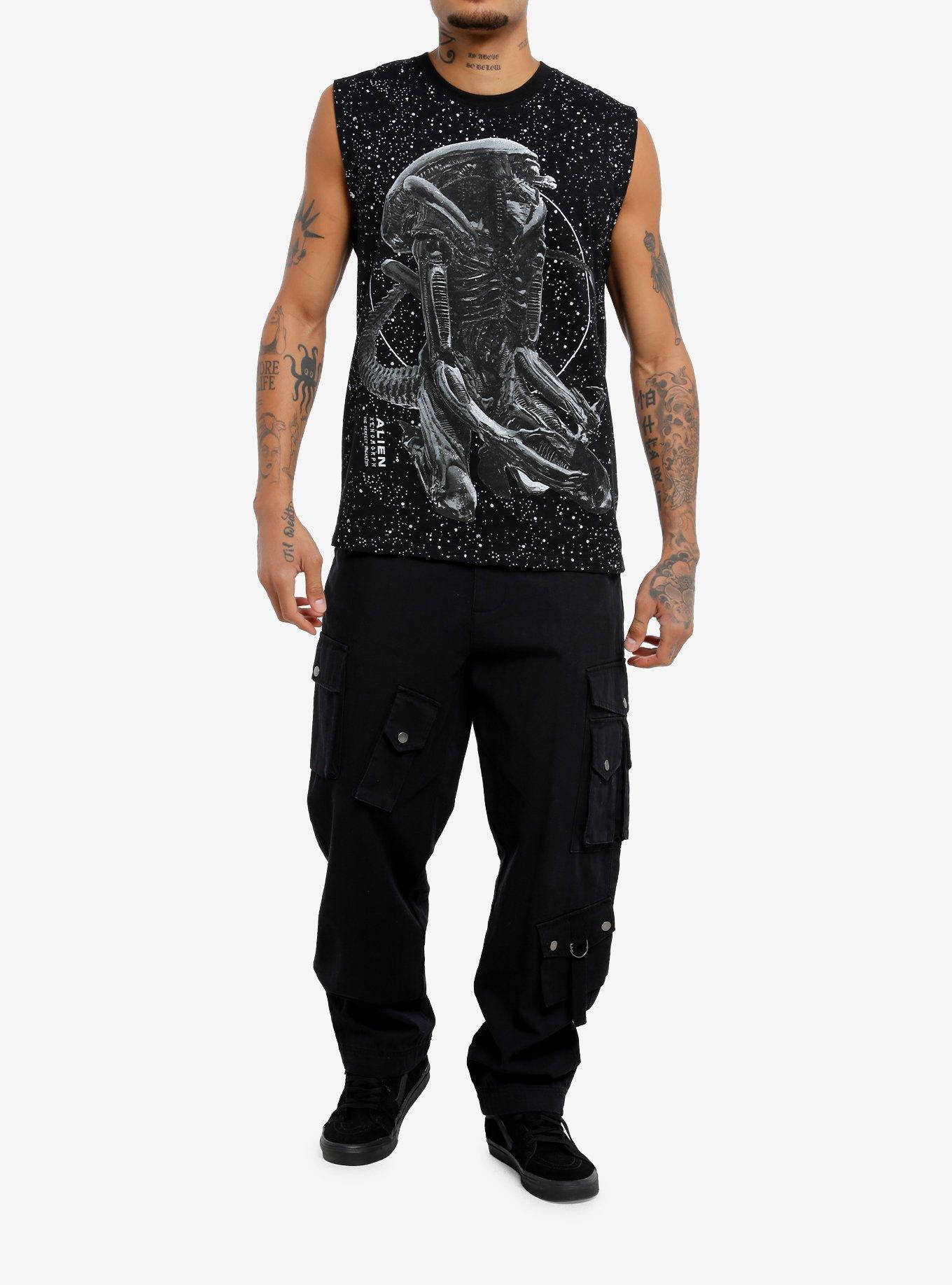 Alien Xenomorph Splatter Muscle Tank Top, , hi-res