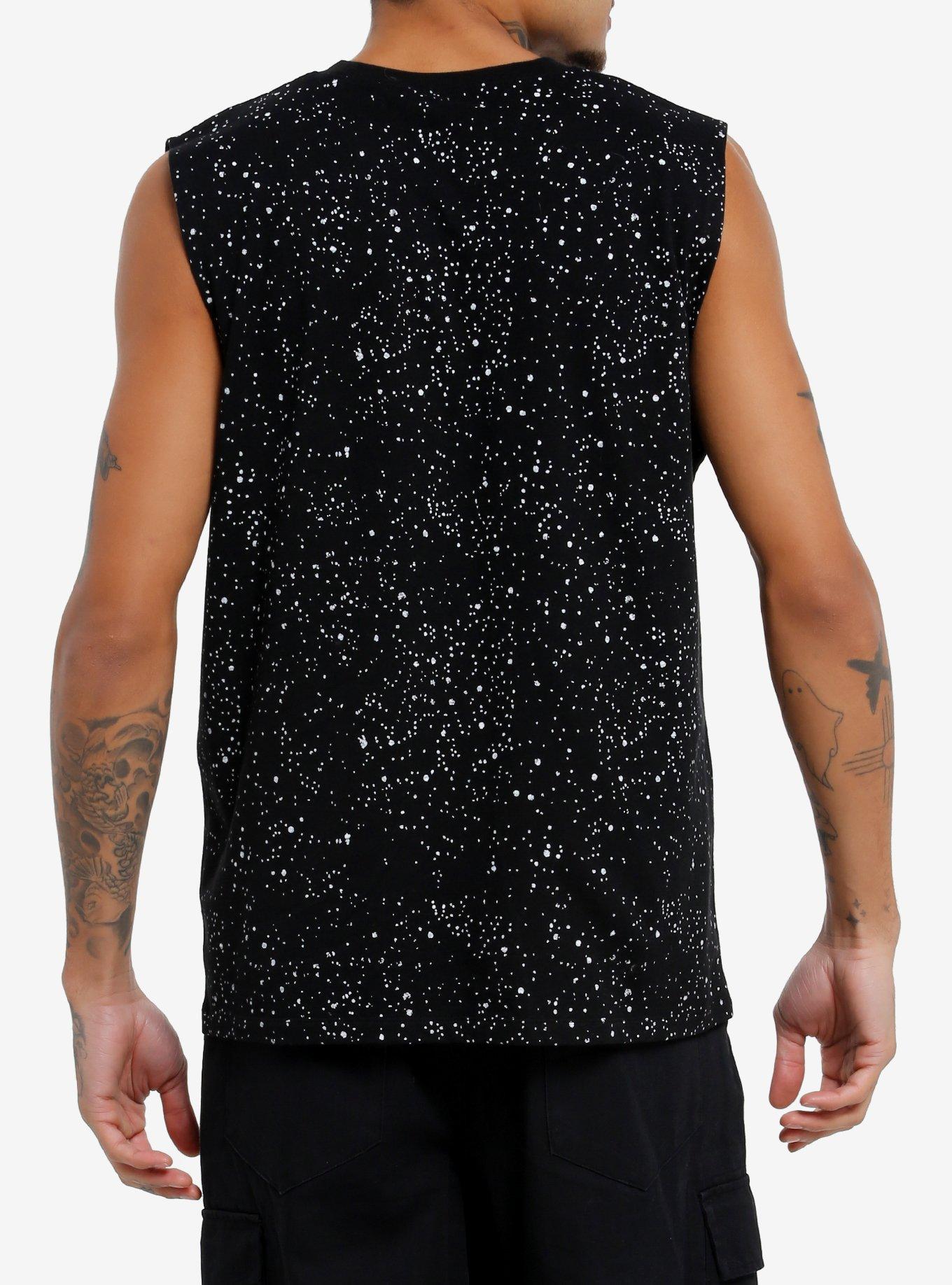Alien Xenomorph Splatter Muscle Tank Top, BLACK, alternate