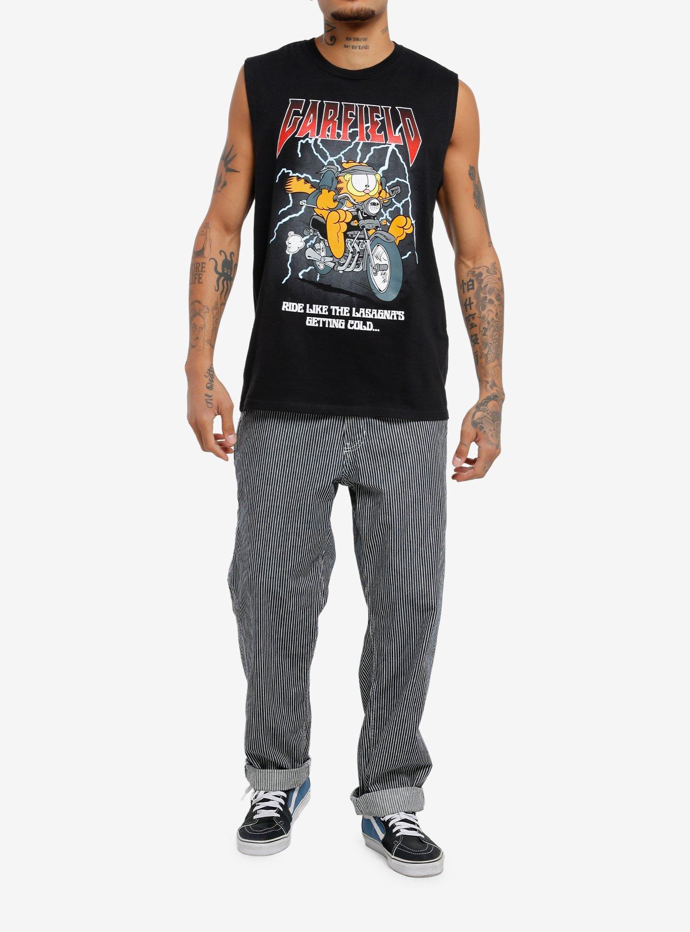 Garfield Motorcycle Muscle Tank Top, , hi-res