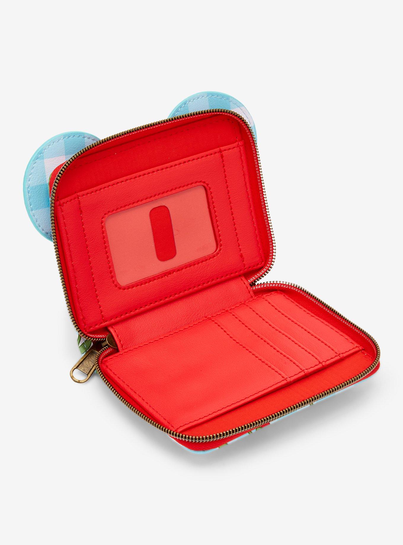 Loungefly Disney Minnie Mouse Gingham Cherry Mini Wallet, , alternate