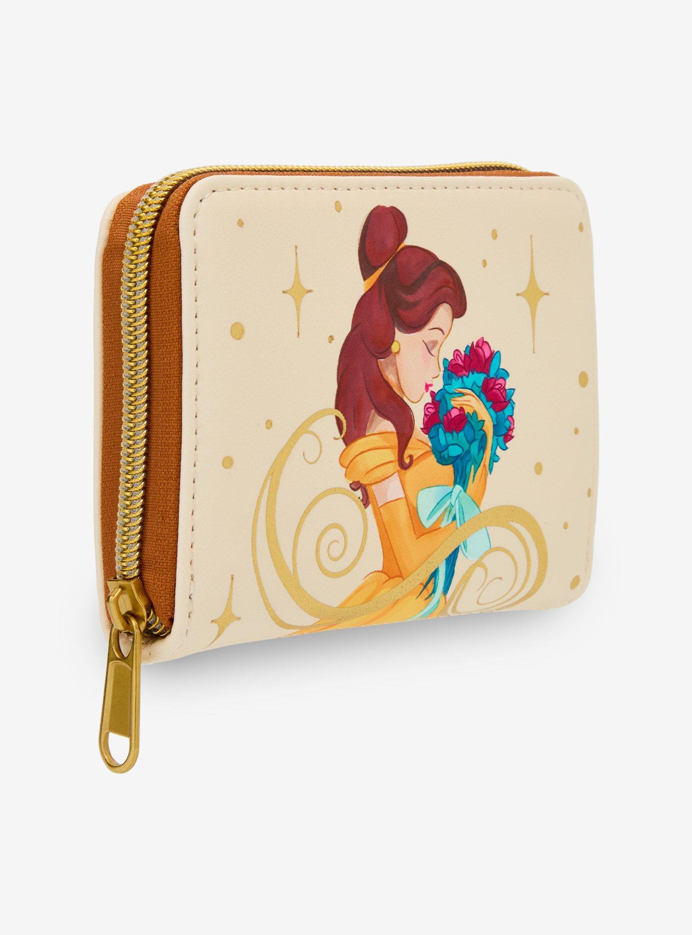 Loungefly Disney Beauty And The Beast Belle Bouquet Mini Zipper Wallet, , hi-res