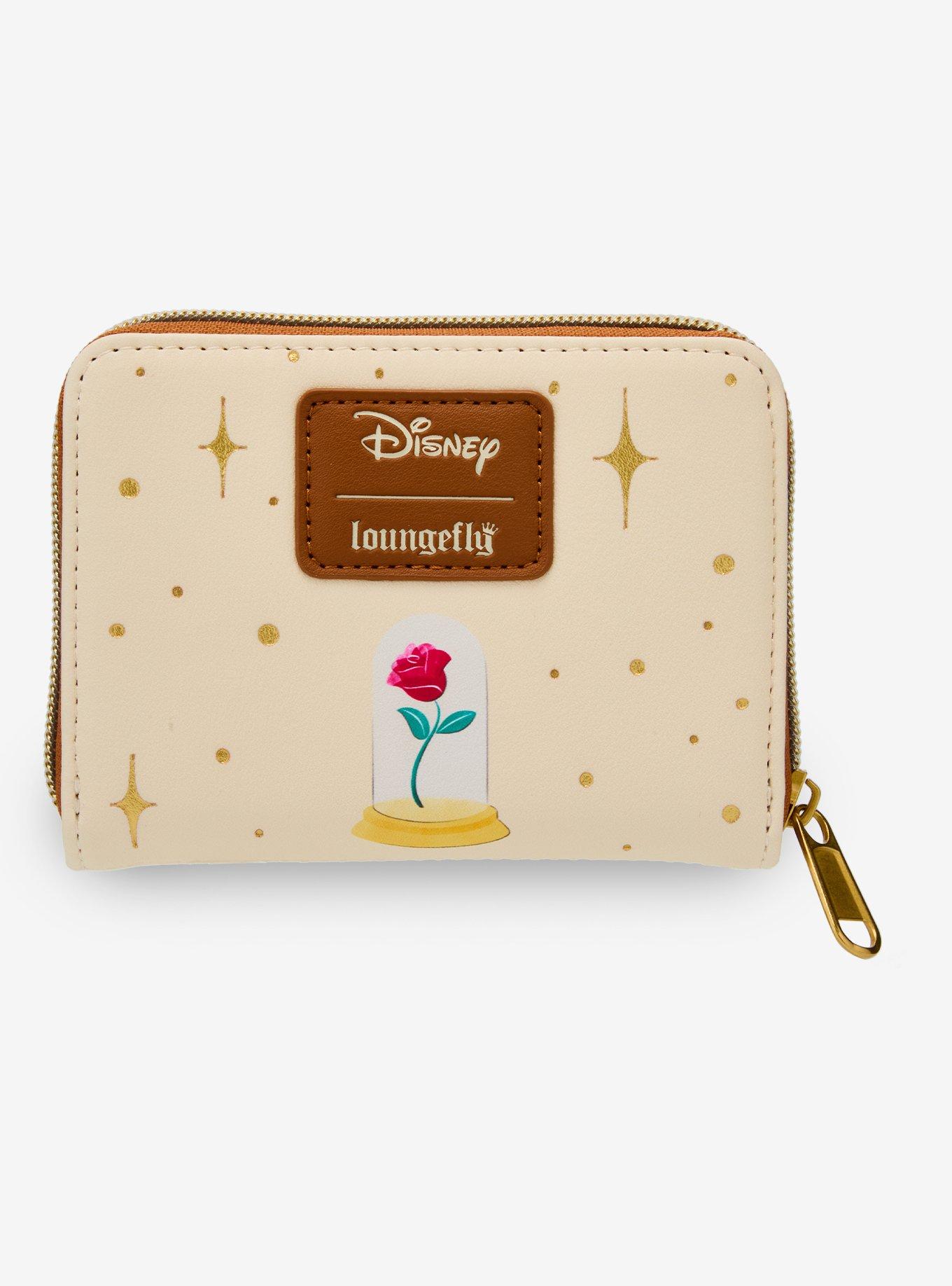 Loungefly Disney Beauty And The Beast Belle Bouquet Mini Zipper Wallet, , alternate