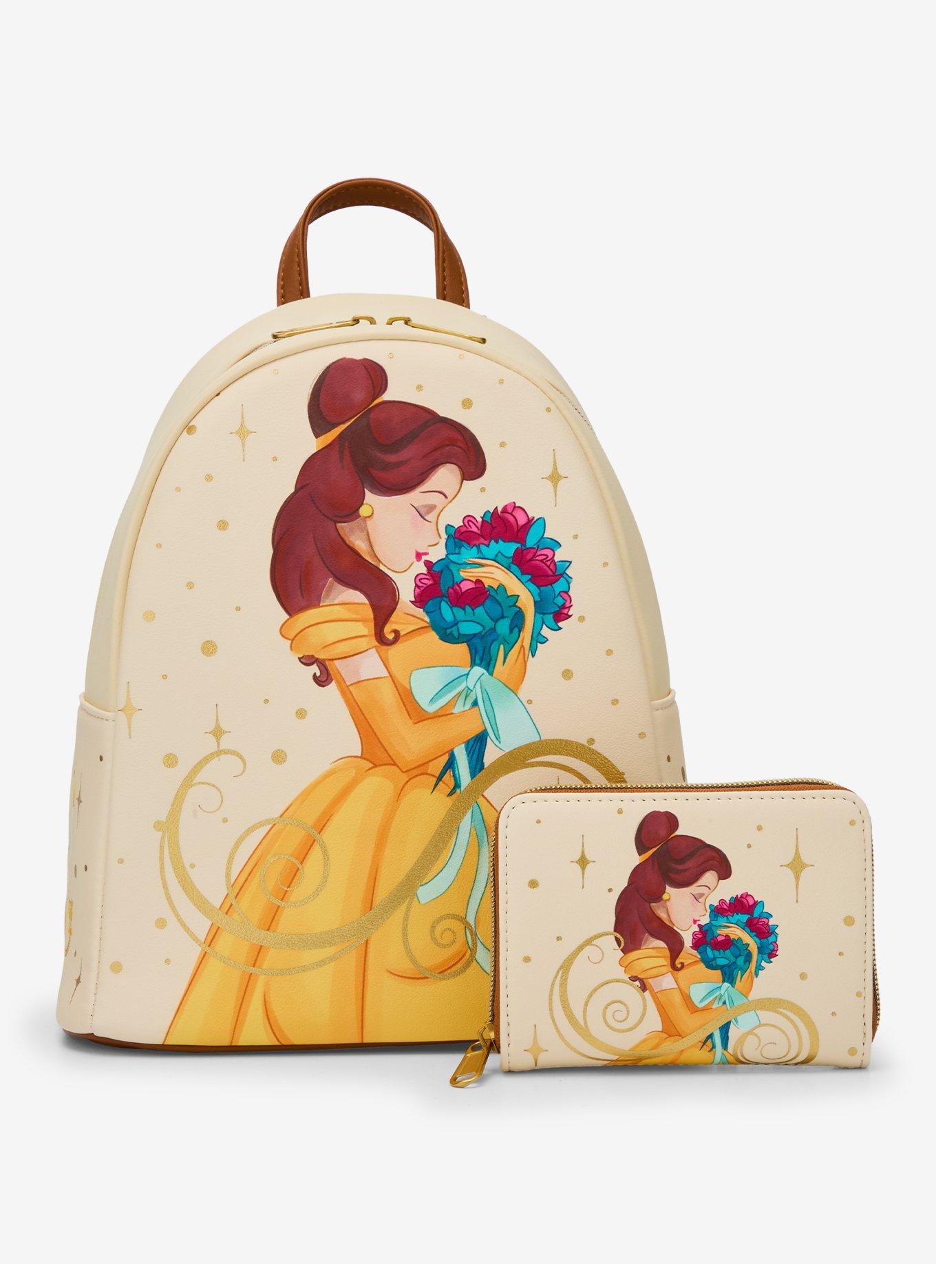 Loungefly Disney Beauty And The Beast Belle Bouquet Mini Zipper Wallet, , alternate