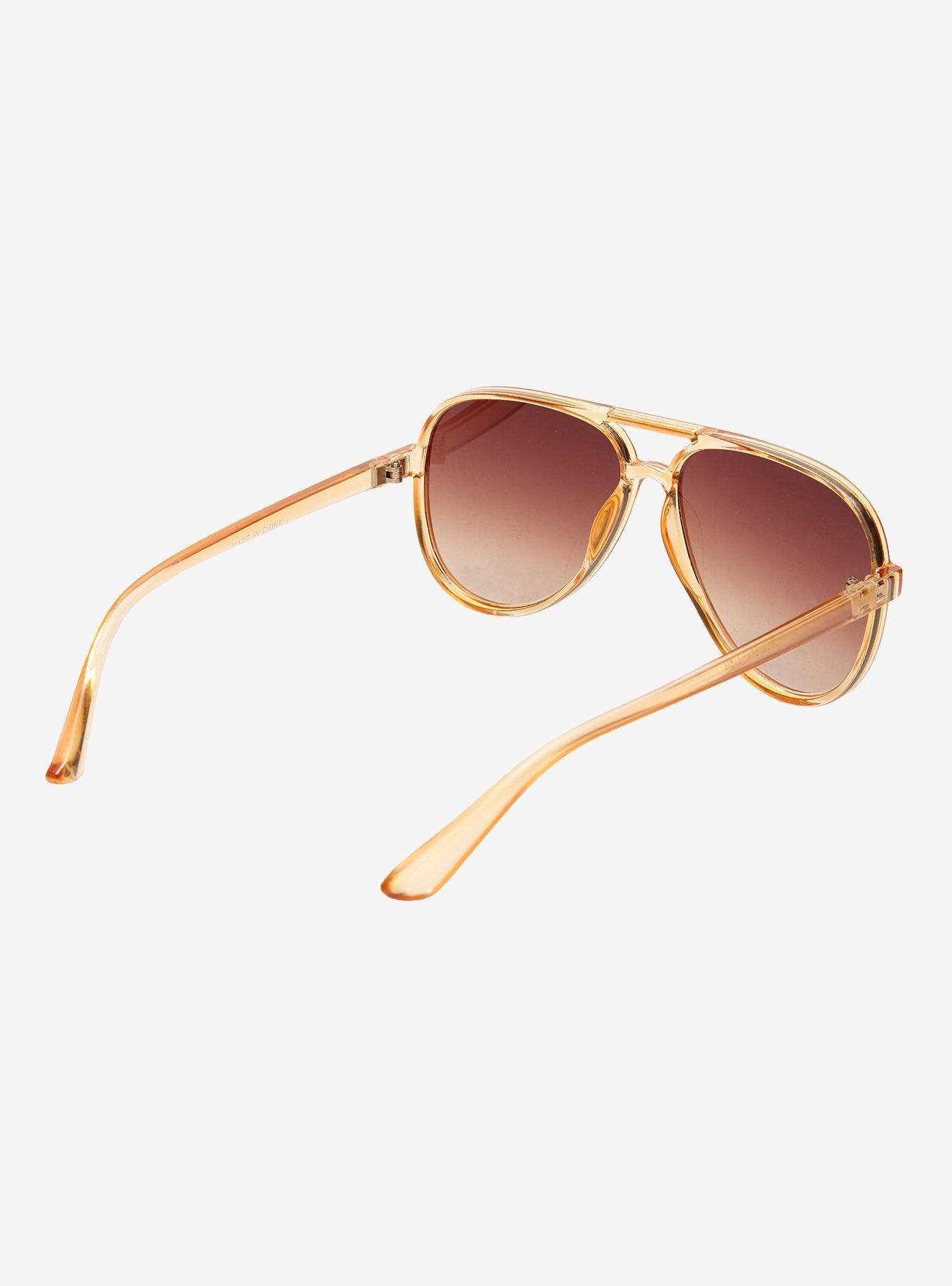 Gold Aviator Sunglasses, , hi-res