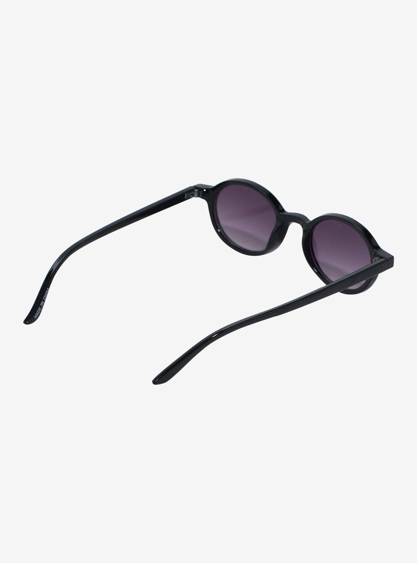 Purple Lens Round Sunglasses, , alternate
