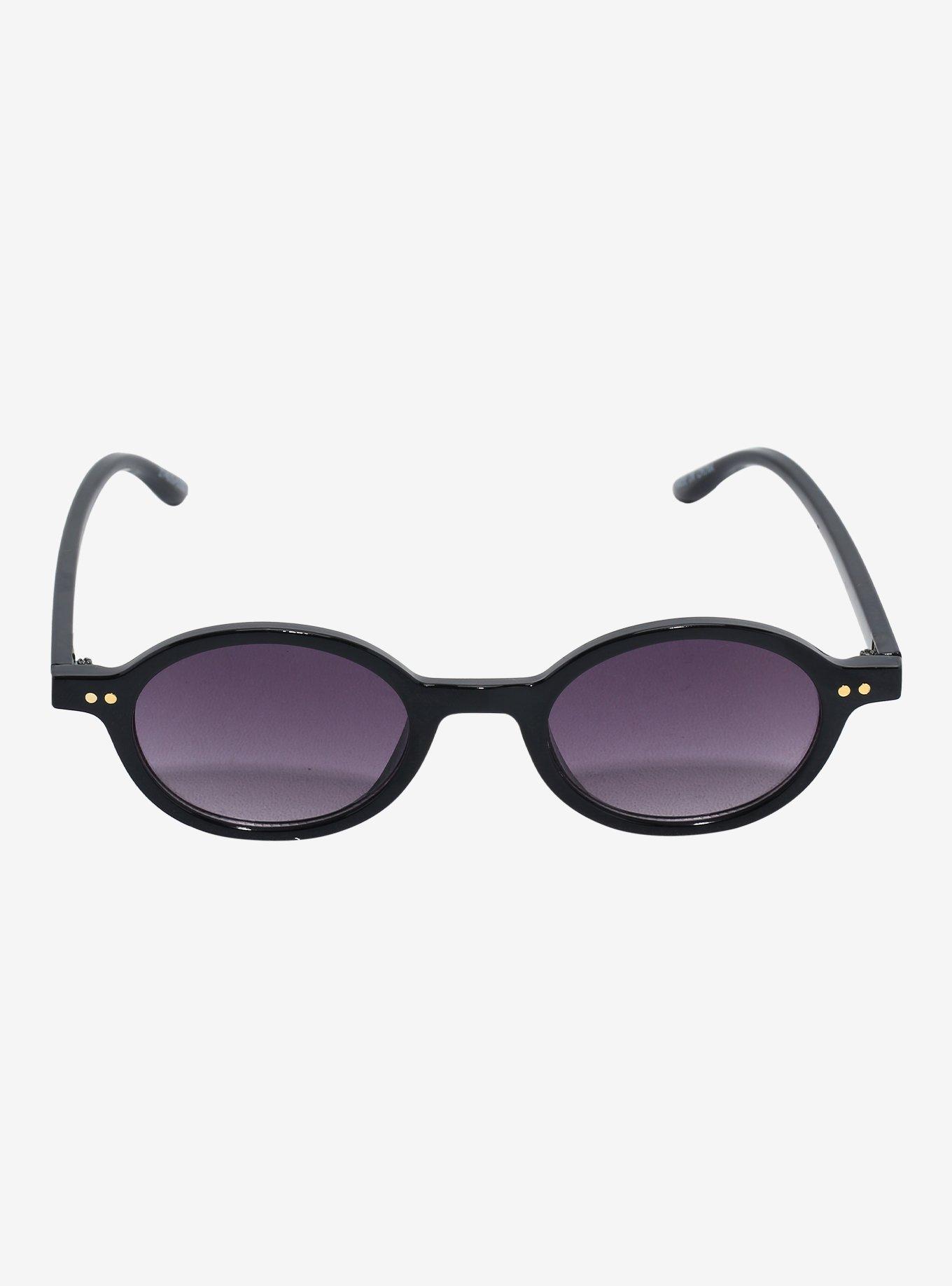 Purple Lens Round Sunglasses, , alternate