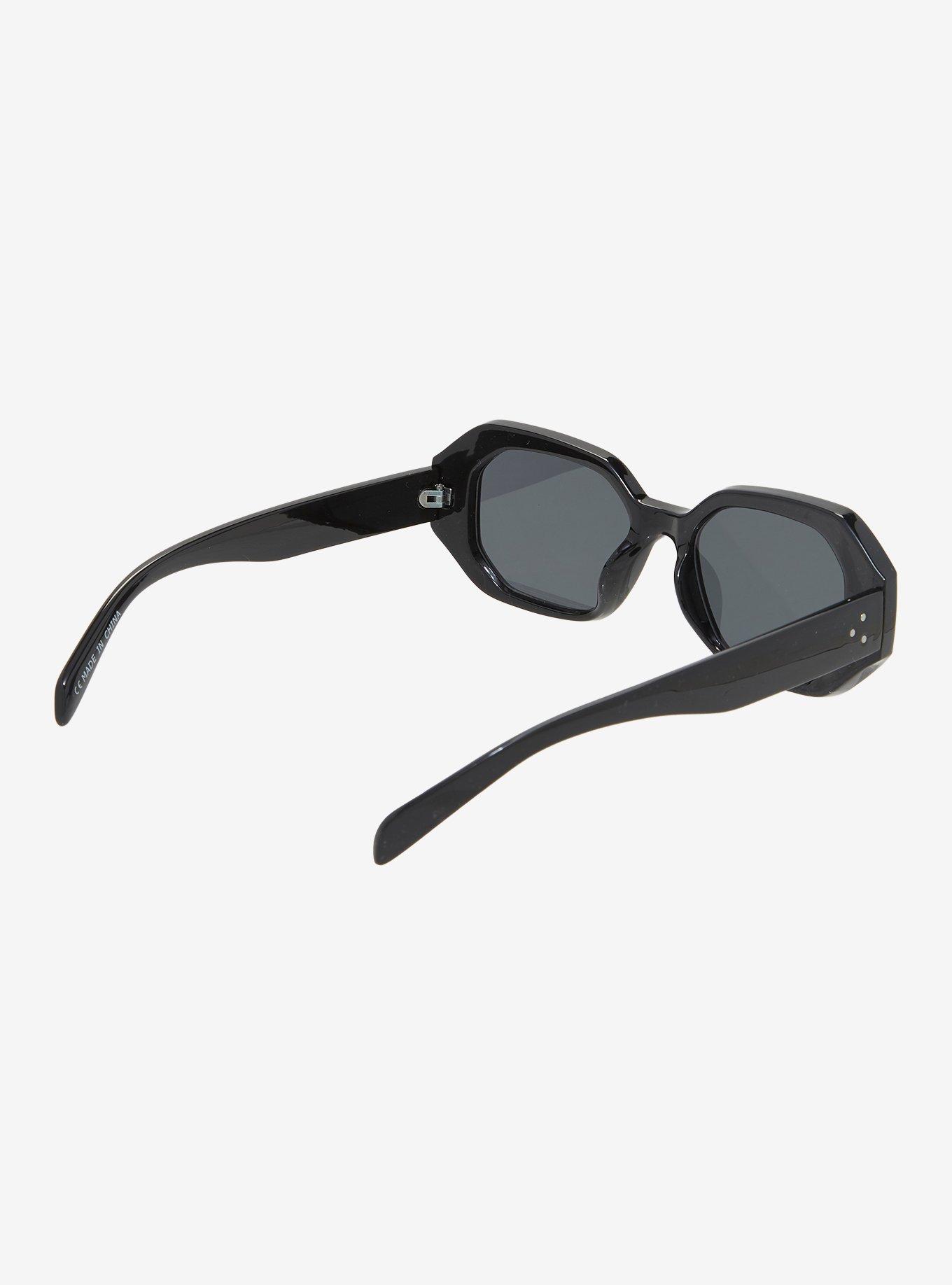 Geometrical Stud Sunglasses, , alternate