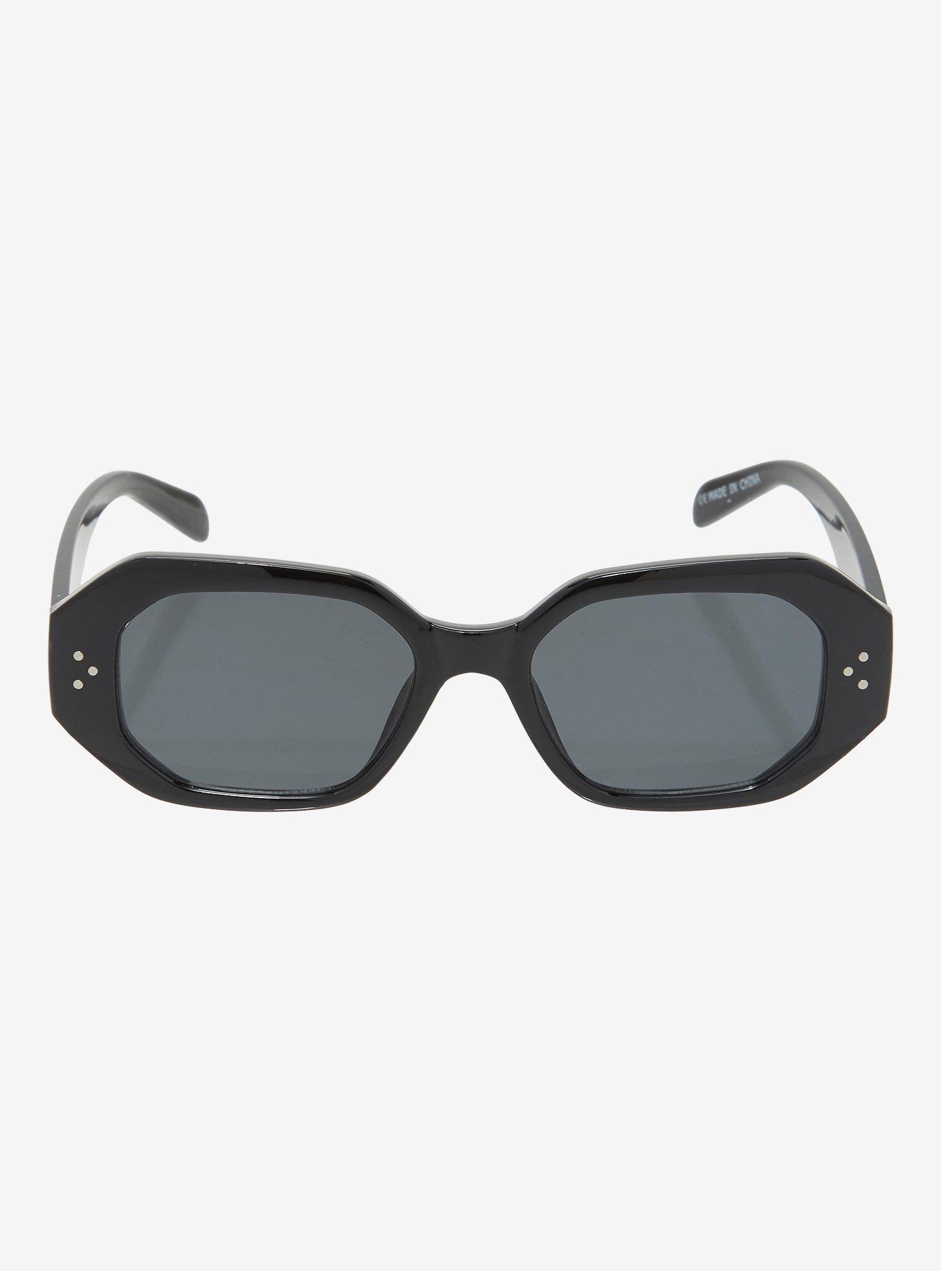 Geometrical Stud Sunglasses, , alternate
