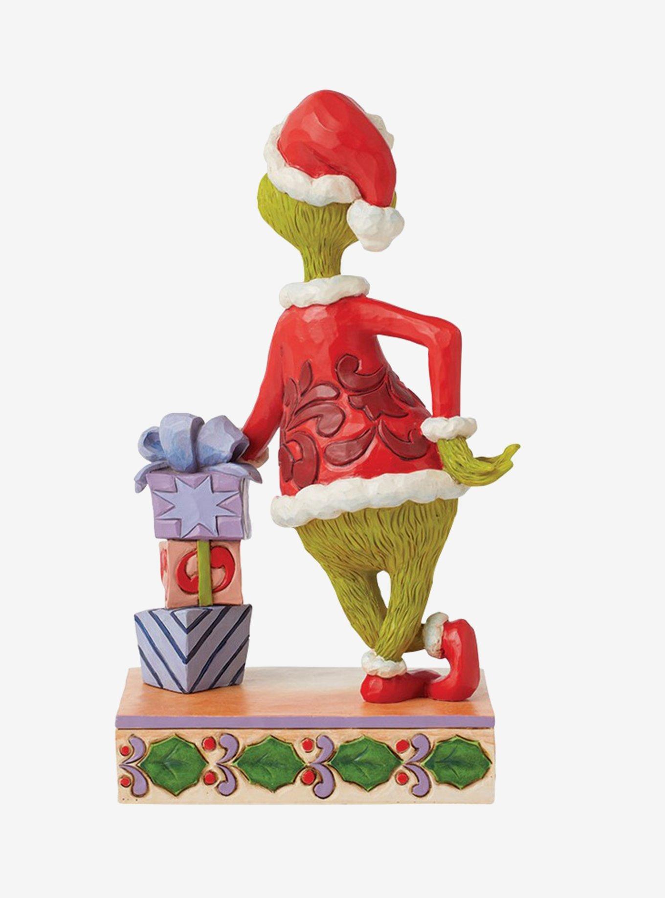 The Grinch Leaning on Gifts Jim Shore Figure, , hi-res