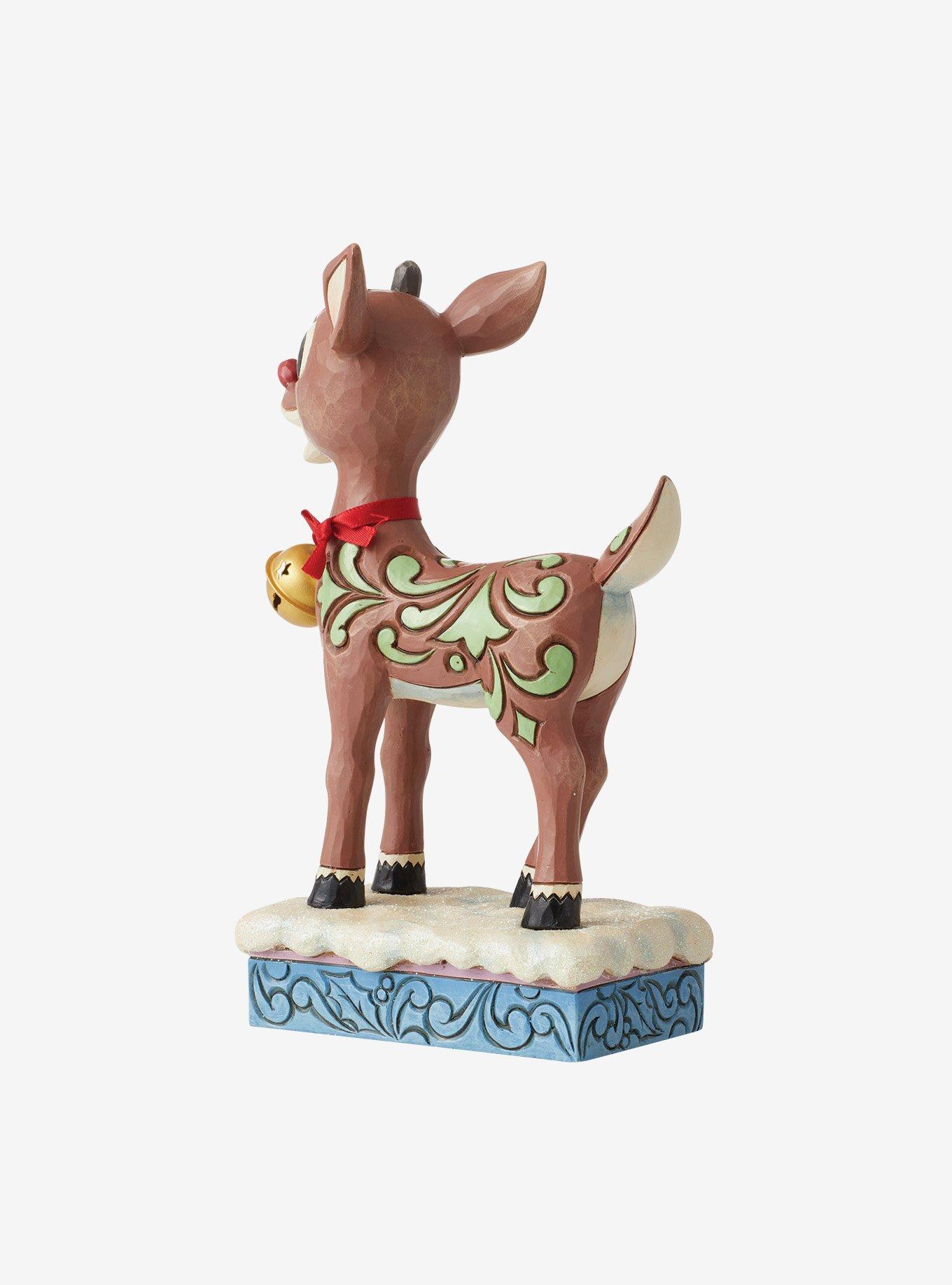 Rudolph The Red-Nosed Reindeer with Bell Jim Shore Figure, , hi-res