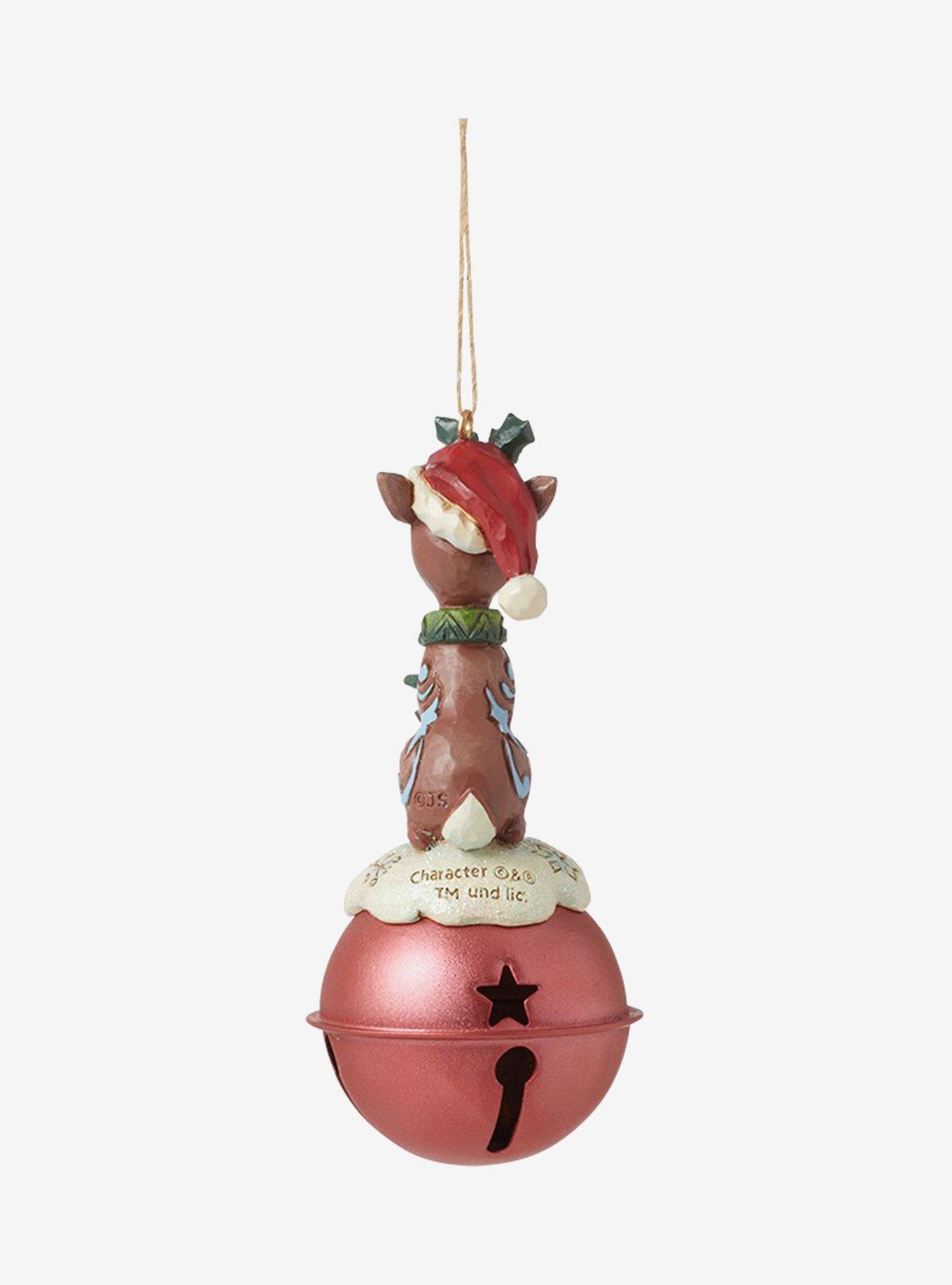 Rudolph The Red-Nosed Reindeer on Bell Jim Shore Ornament, , alternate - view 2