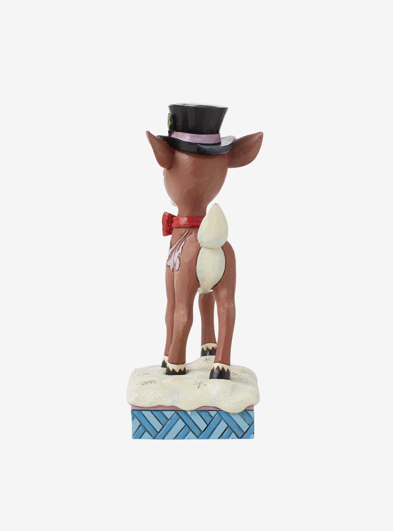 Rudolph The Red-Nosed Reindeer Top Hat Jim Shore Figure, , hi-res