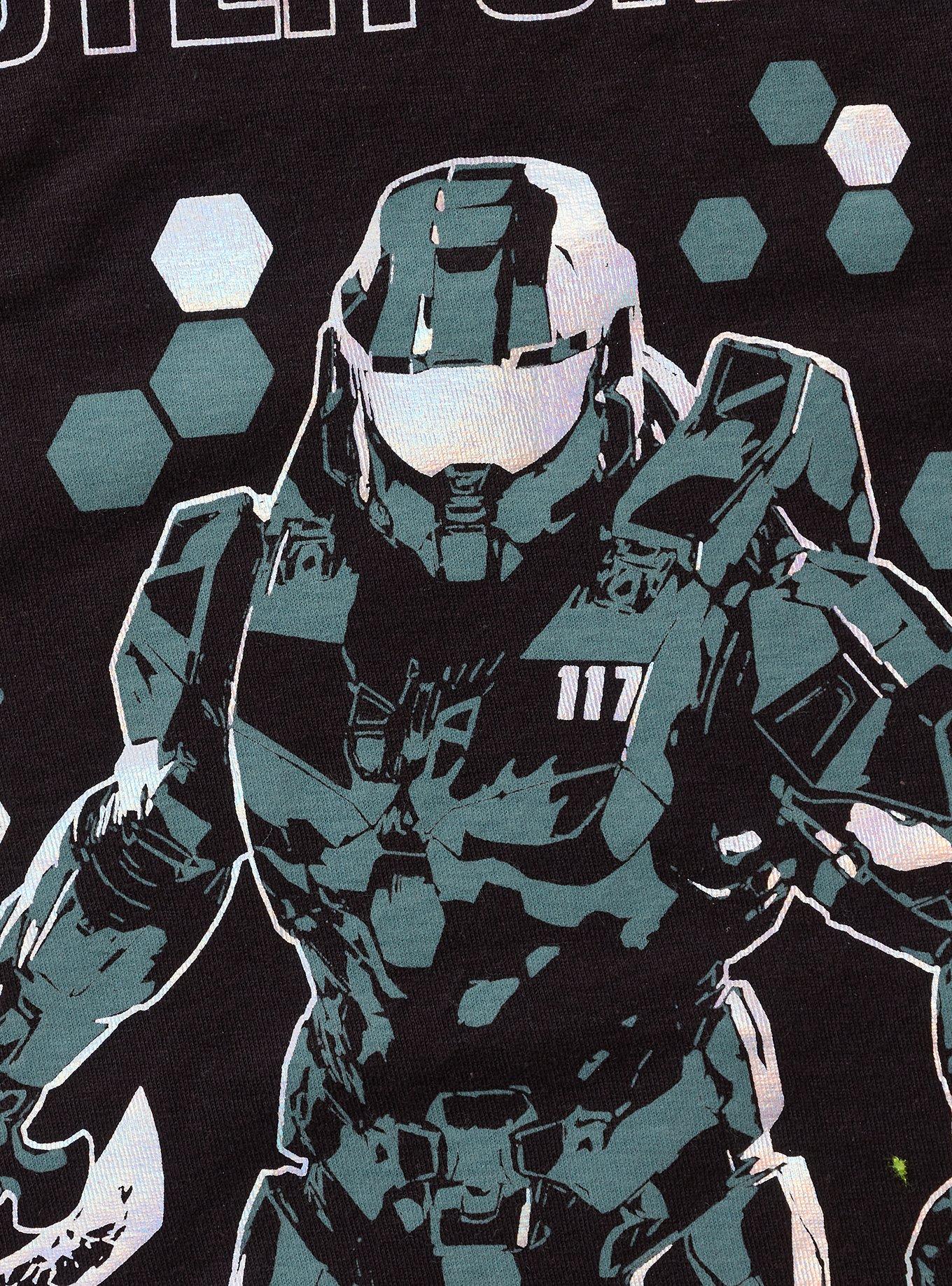 Halo Master Chief Holographic Foil Print T-Shirt, , hi-res