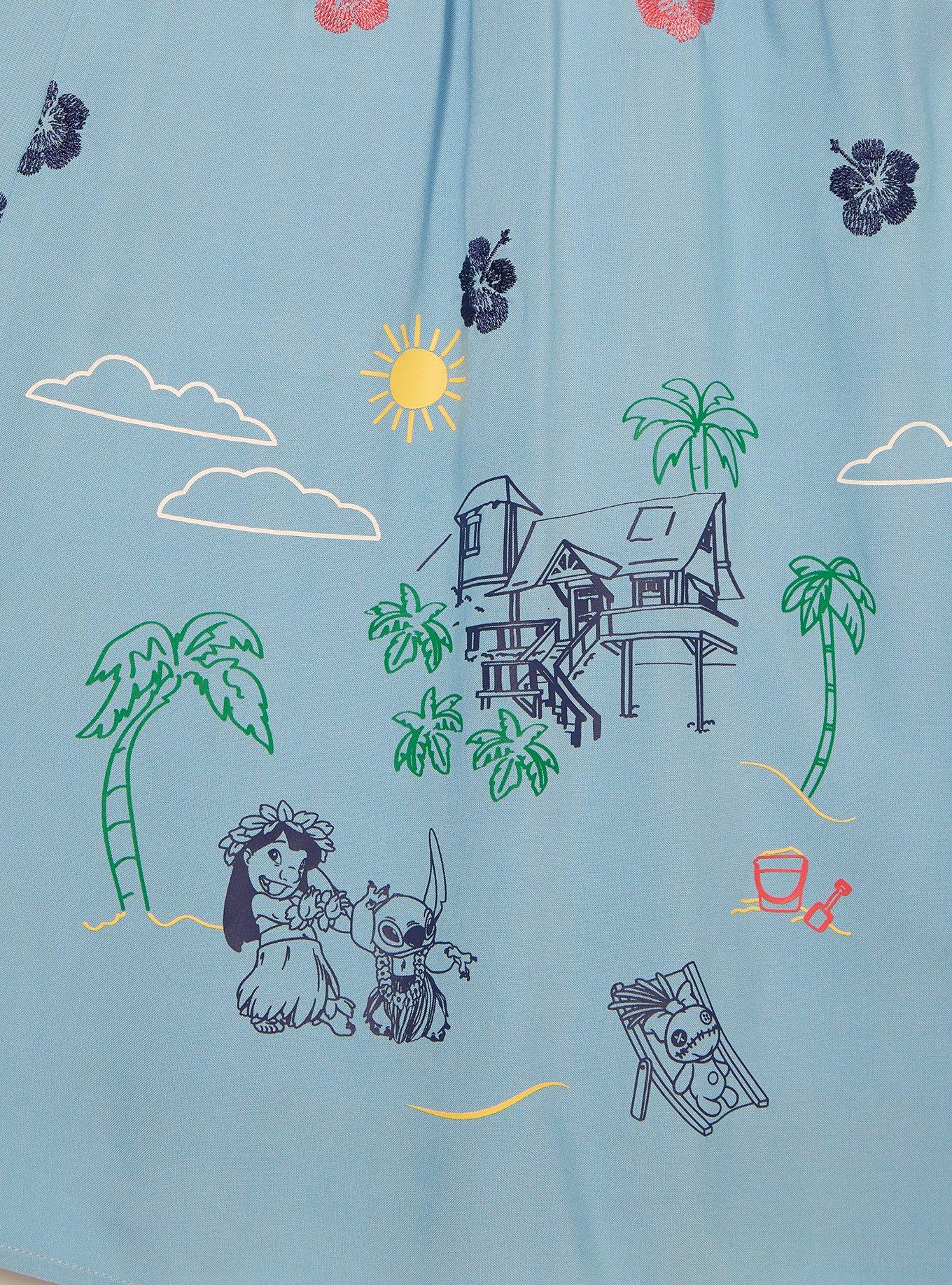 Disney Lilo & Stitch Tropical Smocked Dress Plus Size, MULTI, alternate