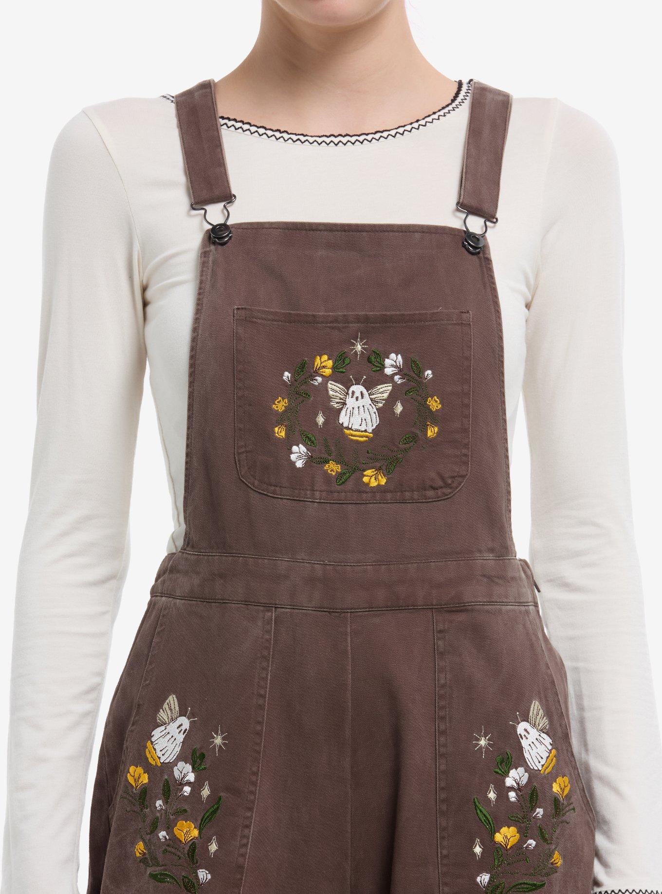 Ghost Bee Brown Wide Leg Overalls, , alternate