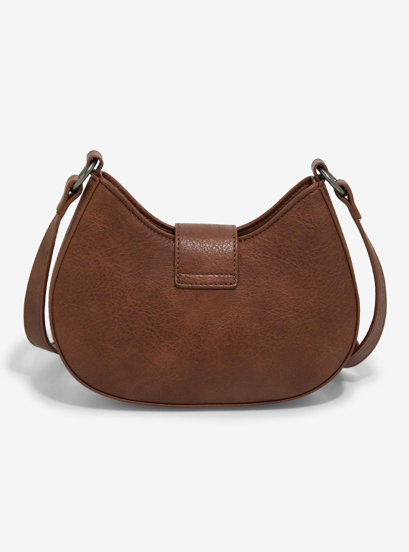 Brown Western Buckle Crossbody Bag, , alternate