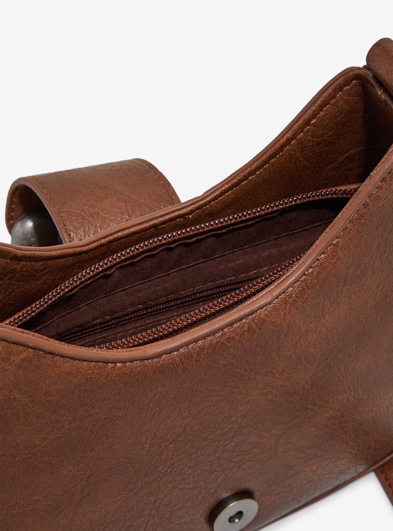 Brown Western Buckle Crossbody Bag, , alternate
