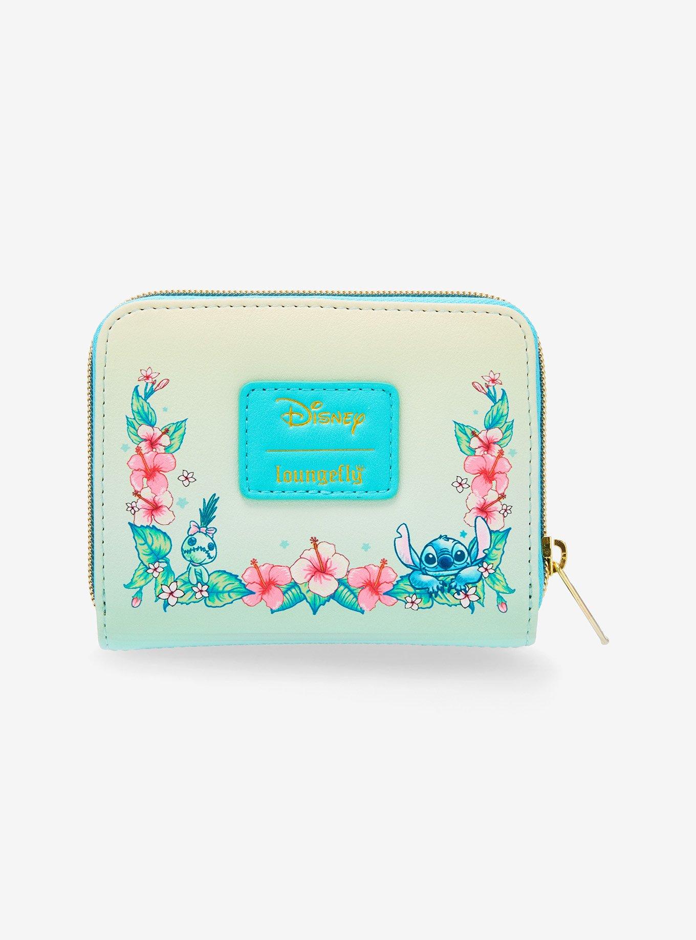 Loungefly Disney Stitch Floral Mini Zipper Wallet, , alternate