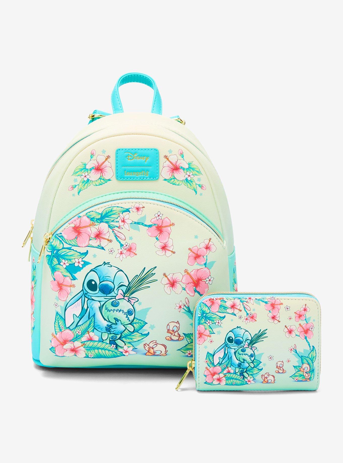 Loungefly Disney Stitch Floral Mini Zipper Wallet, , alternate