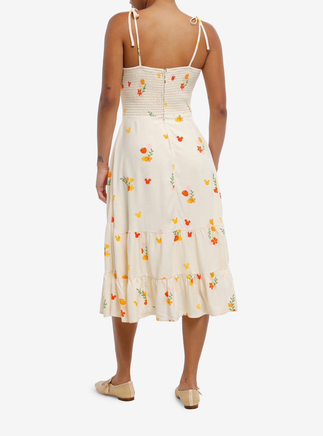 Her Universe Disney Mickey Mouse Summer Floral Midi Dress Her Universe Exclusive, MULTI, alternate