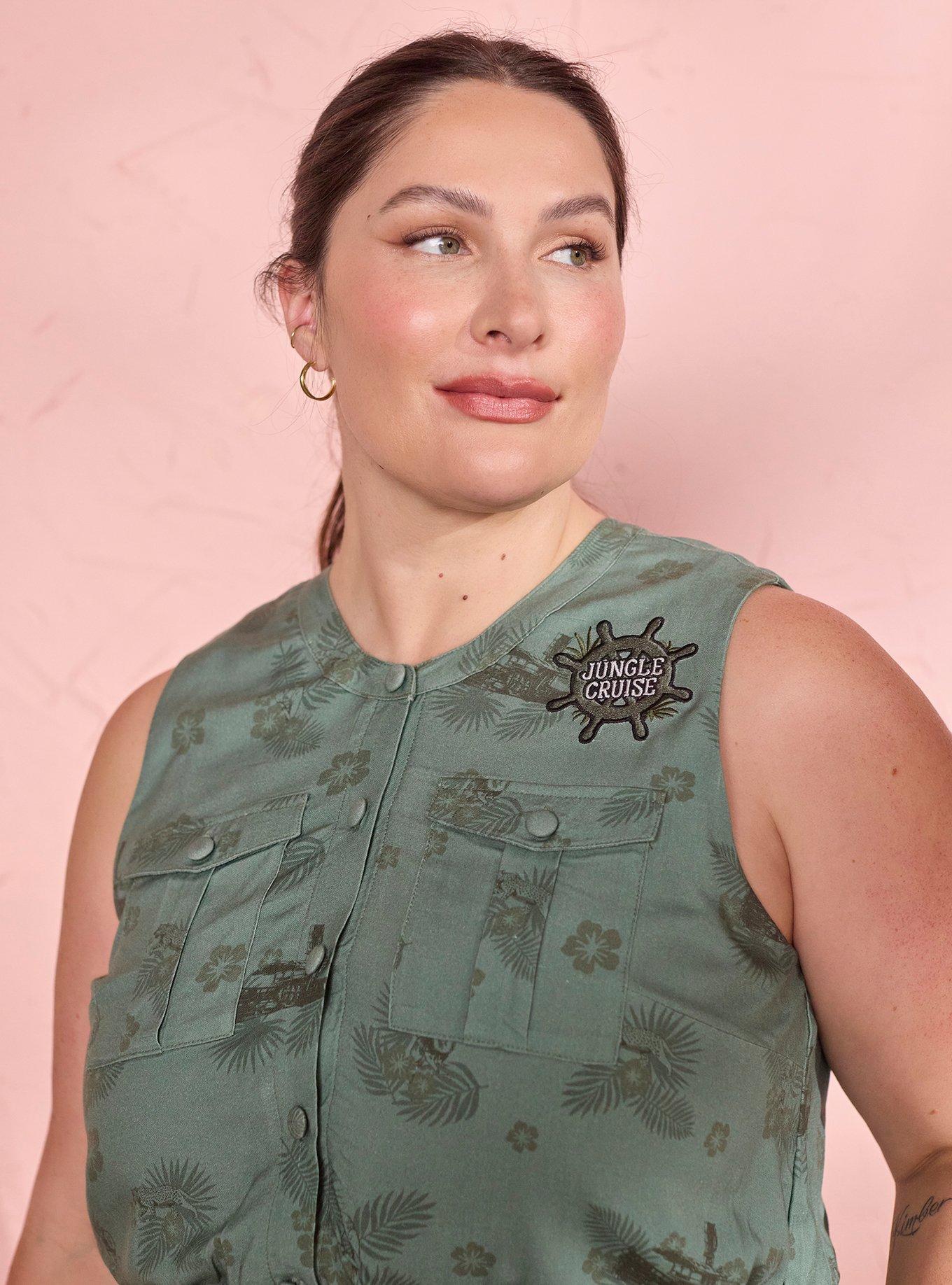 Her Universe Disney Jungle Cruise Icons Dress Plus Size Her Universe Exclusive, GREEN, alternate