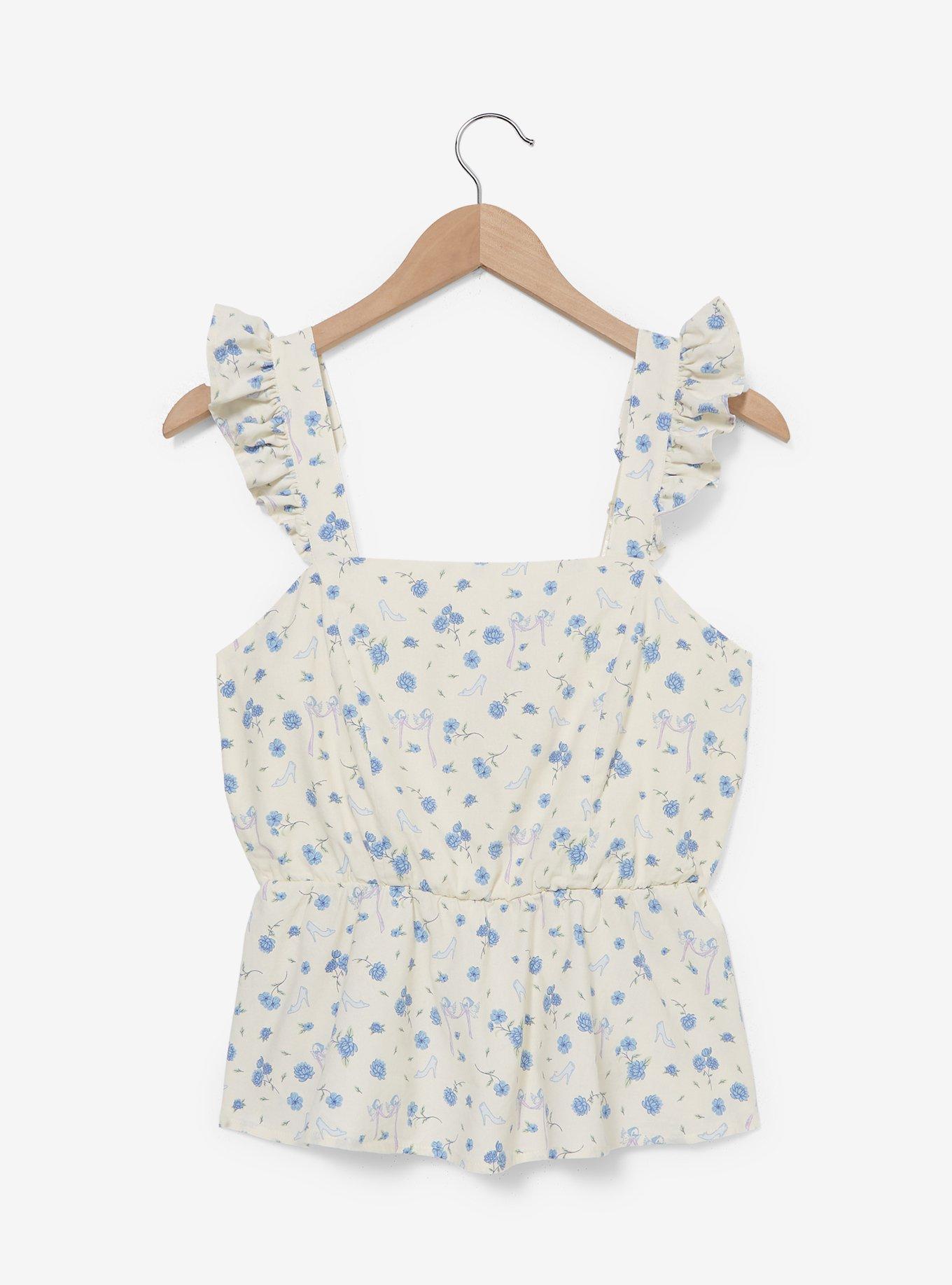 Disney Cinderella Floral Ruffled Tank Top, , hi-res