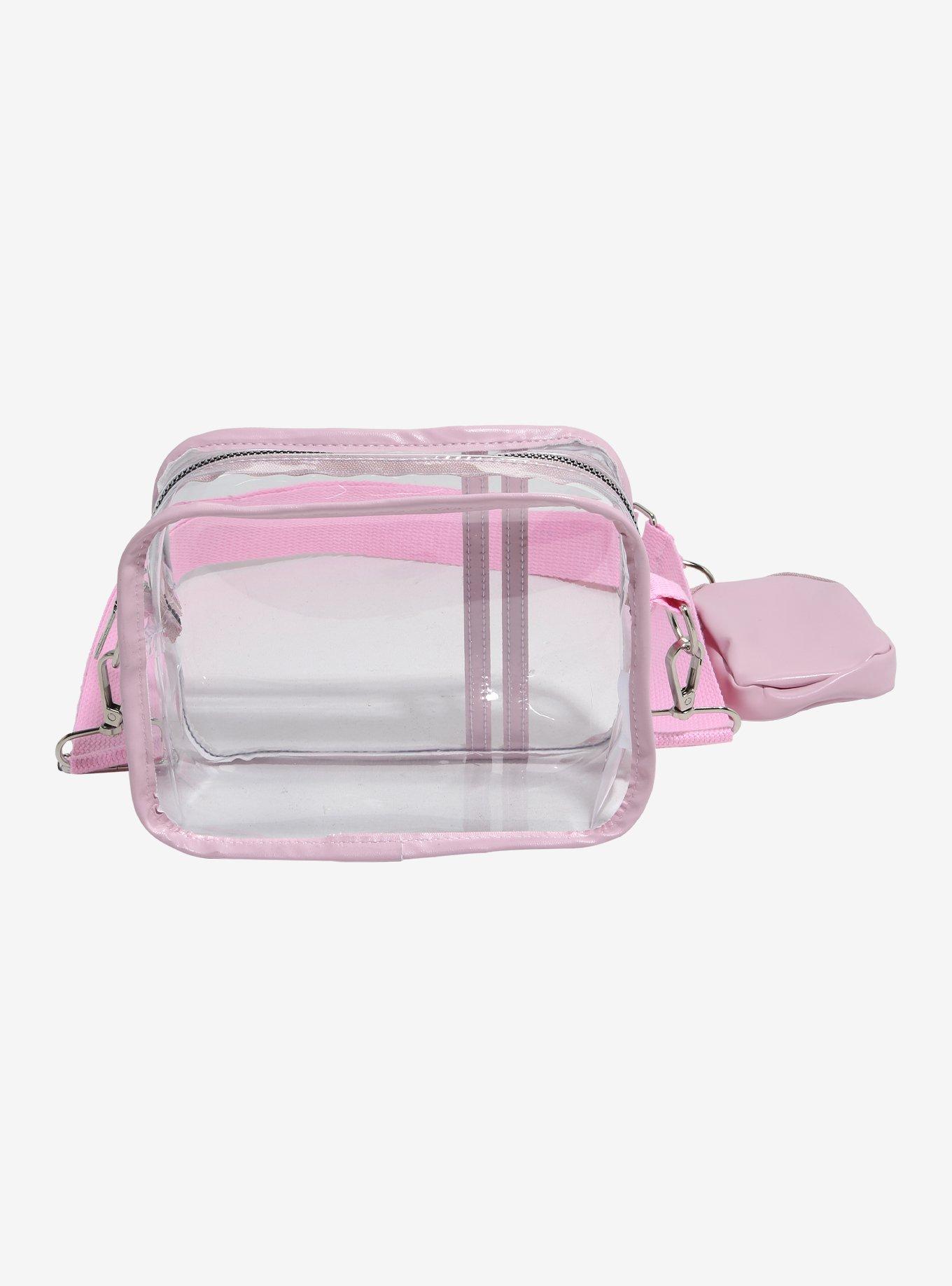 Light Pink Clear Crossbody Bag With Coin Pouch, , hi-res