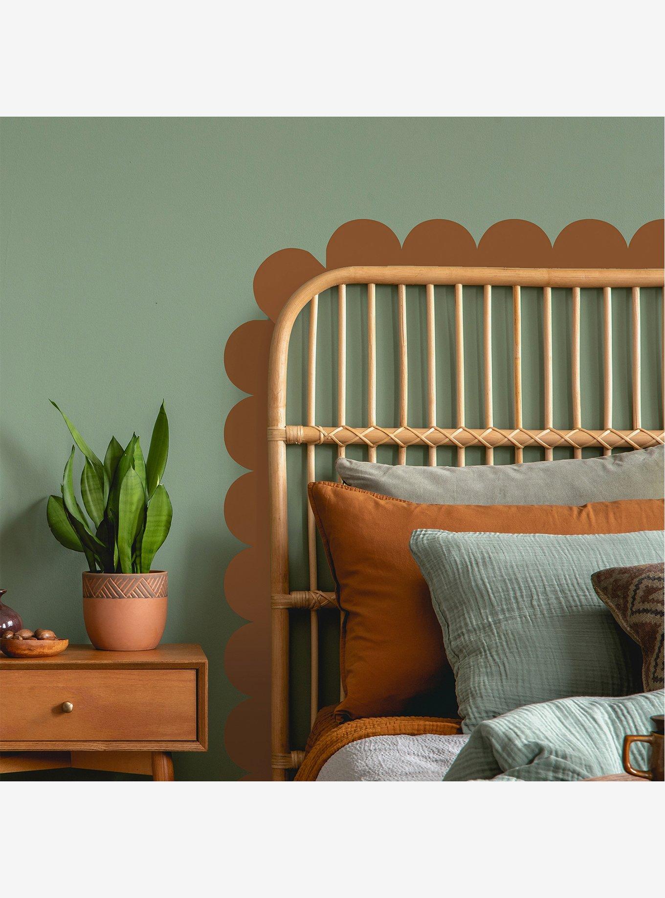 Brown Peel & Stick Scallop Border Decal, , alternate