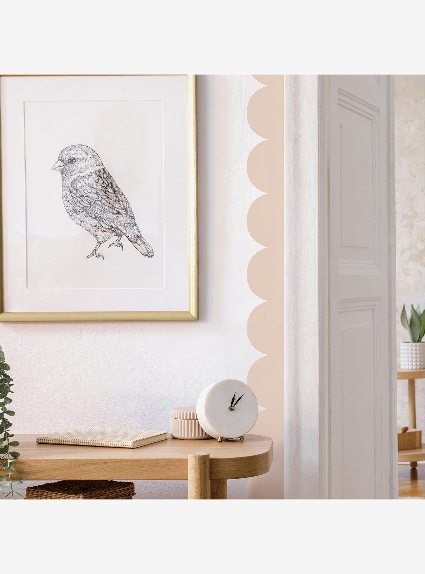 Tan Peel & Stick Scallop Border Decal, , alternate