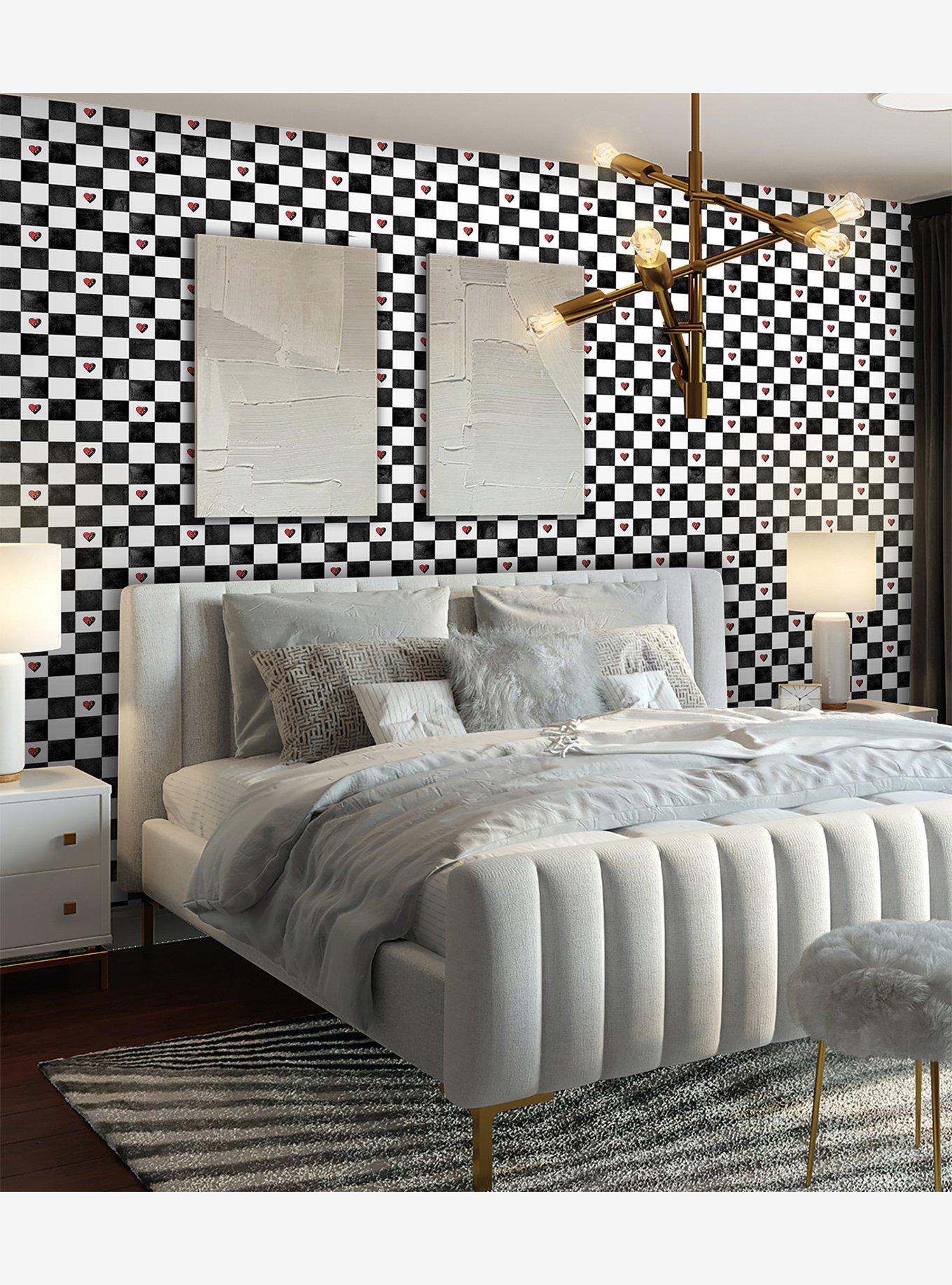 Disney Descendants: The Rise of Red Rebel at Heart Checker Peel & Stick Wallpaper, , alternate