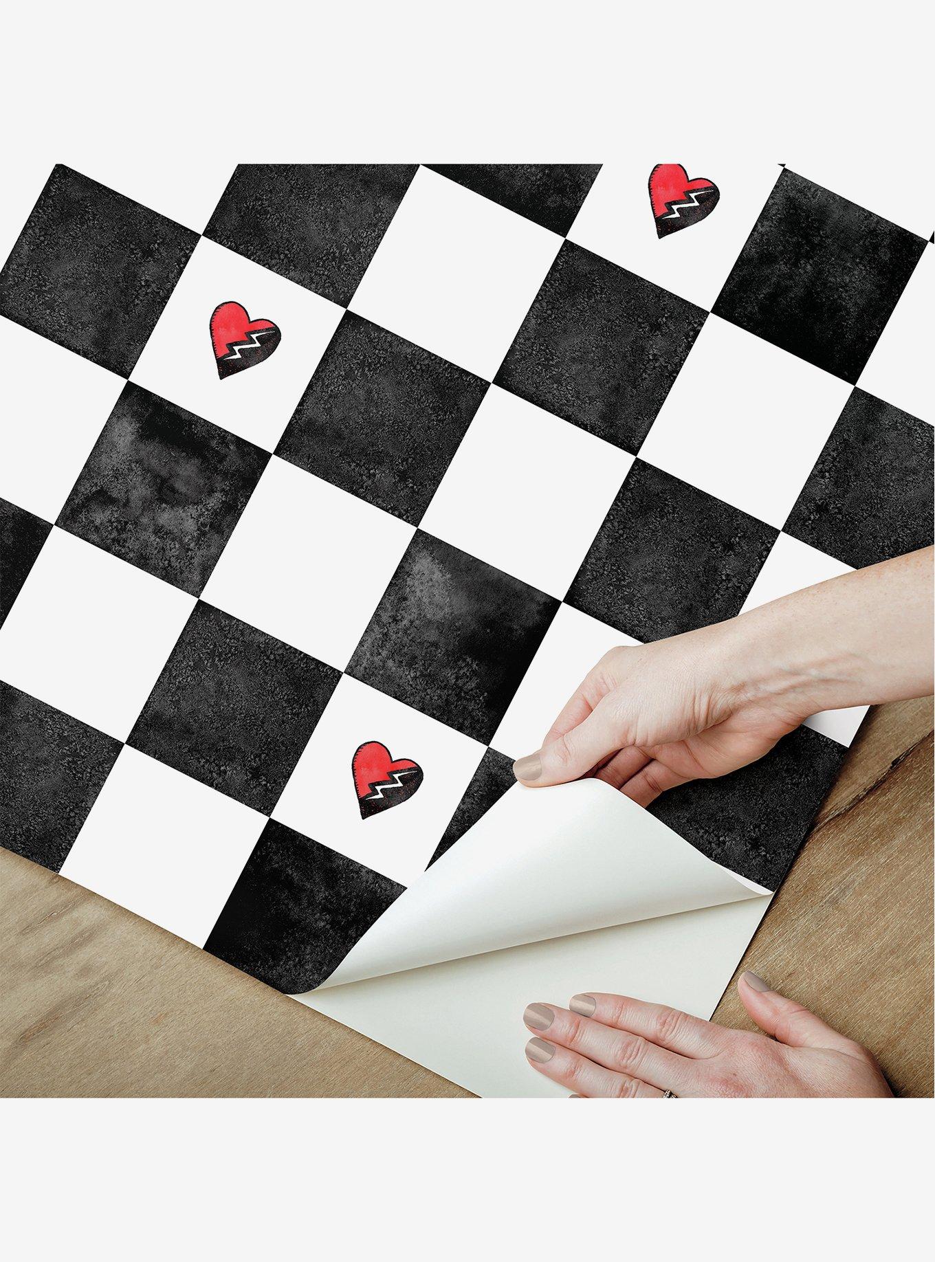 Disney Descendants: The Rise of Red Rebel at Heart Checker Peel & Stick Wallpaper, , alternate