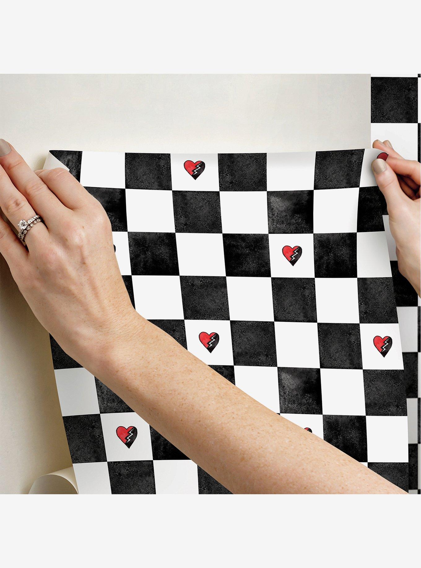 Disney Descendants: The Rise of Red Rebel at Heart Checker Peel & Stick Wallpaper, , alternate