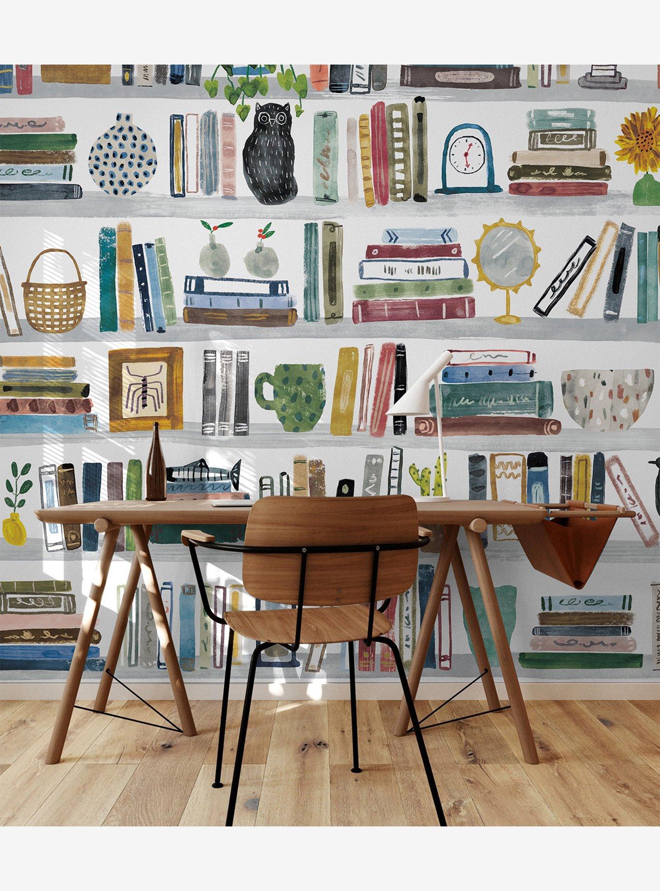 Library Peel & Stick Wall Mural, , alternate