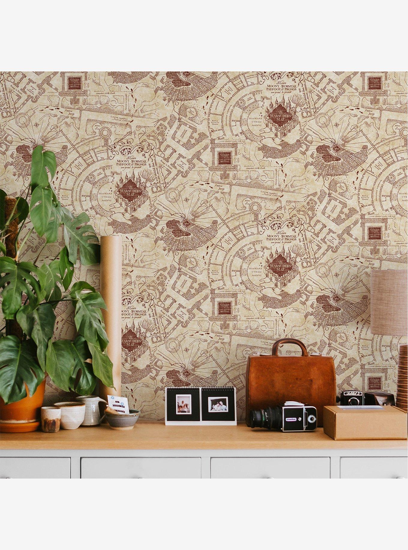 Harry Potter Marauder's Map Peel & Stick Wallpaper, , alternate